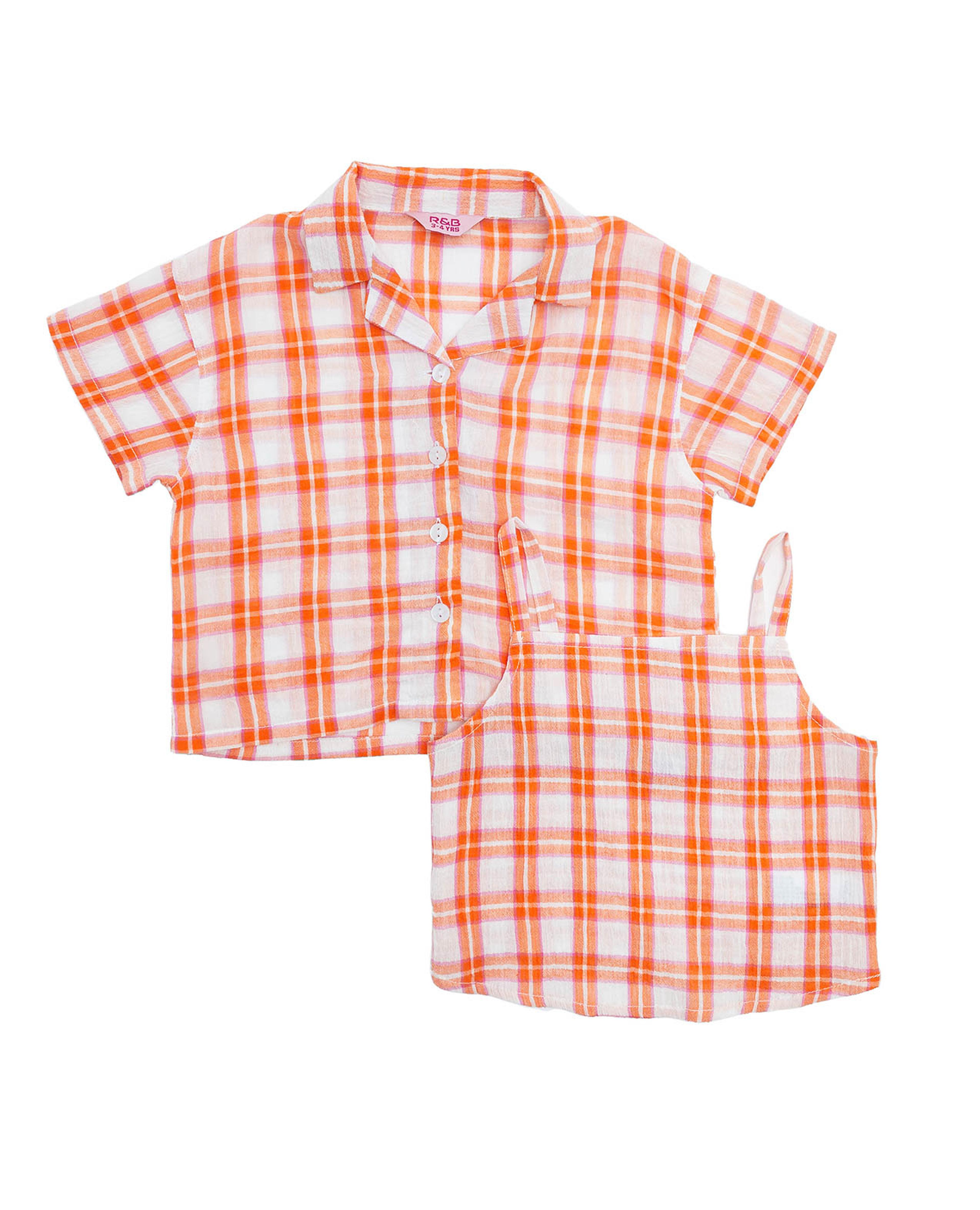 Plaid Twin Shirt Set