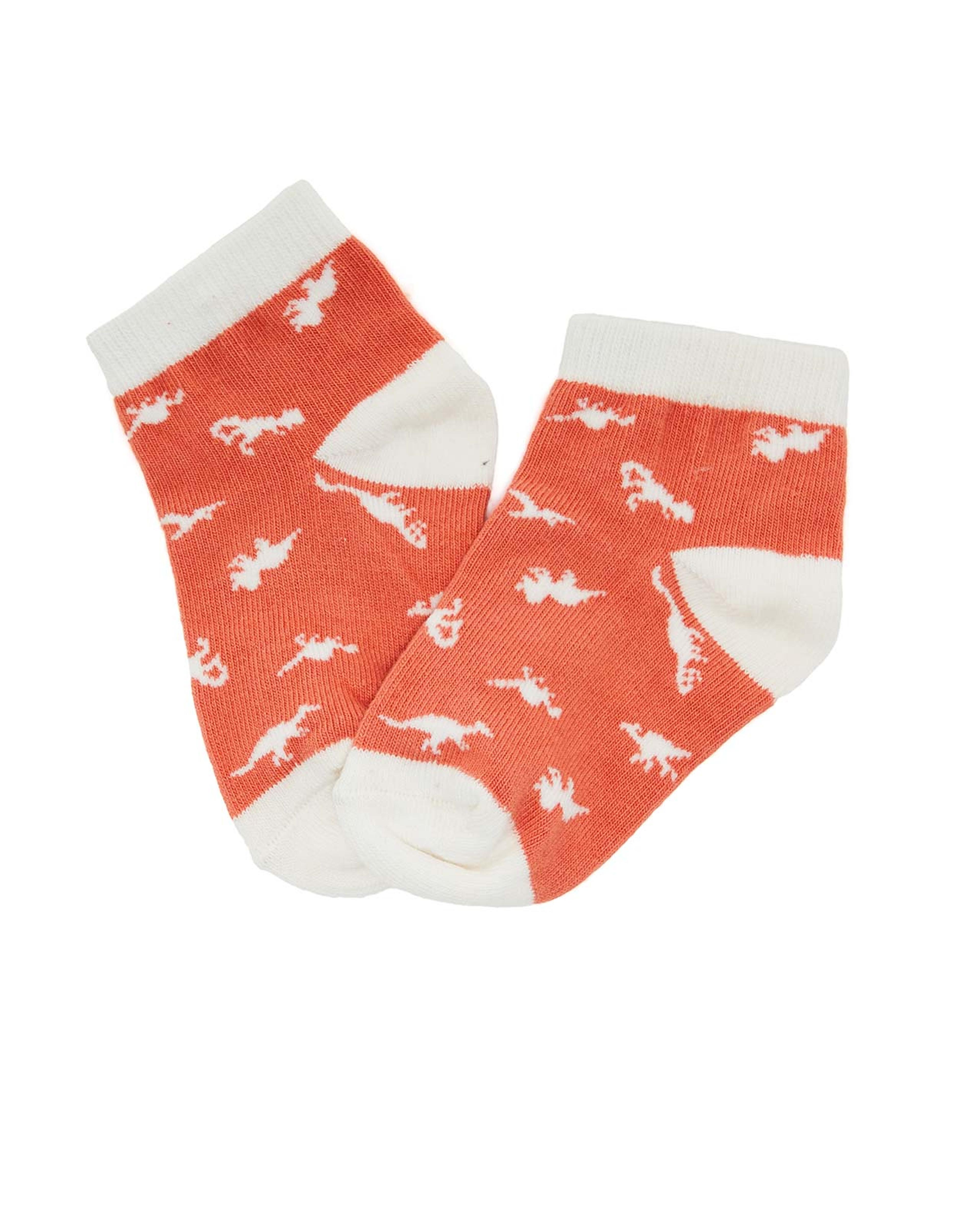 جوارب قصيرة بطبعة -3 أزواج