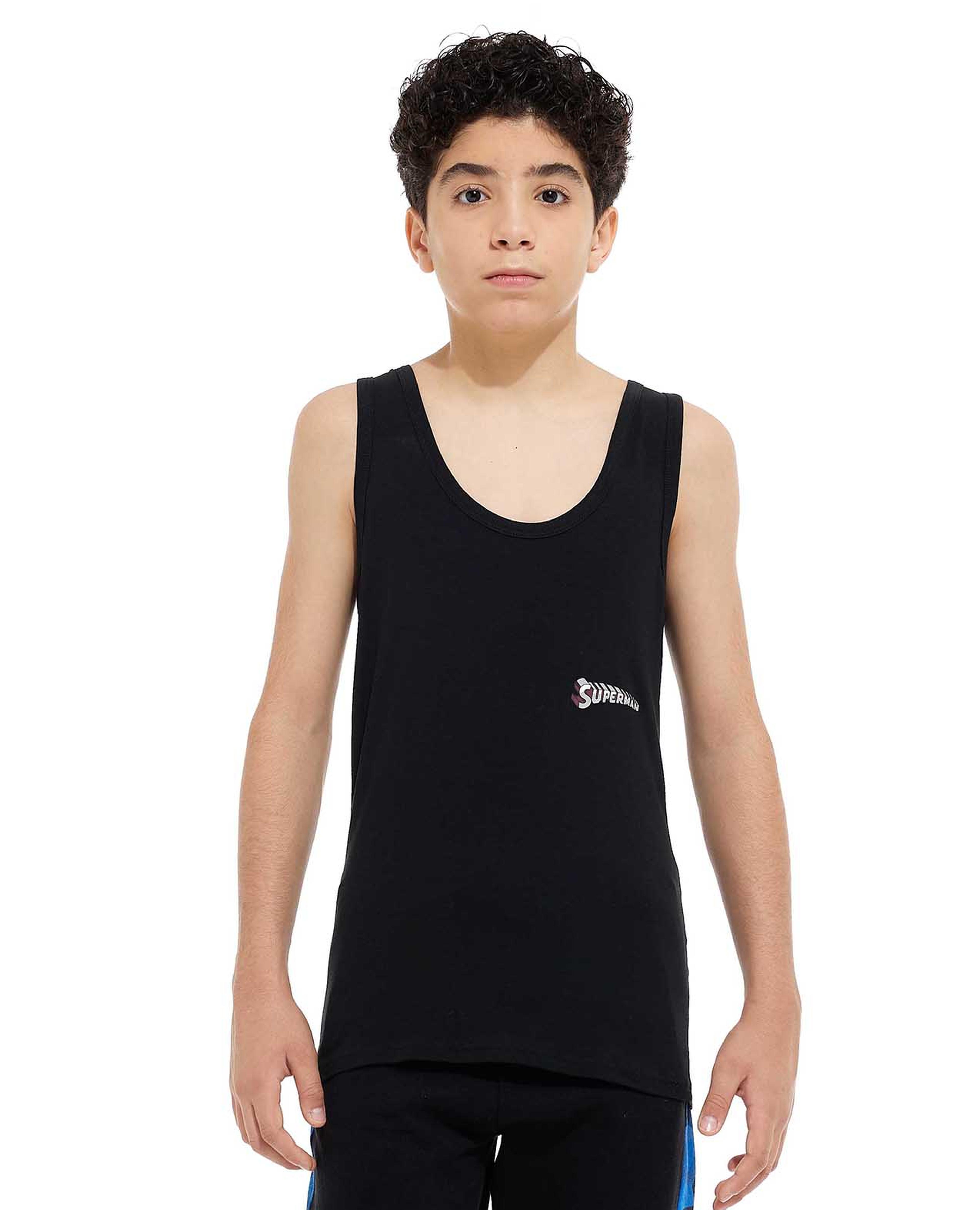 Pack of 2 Superman Printed Vests
