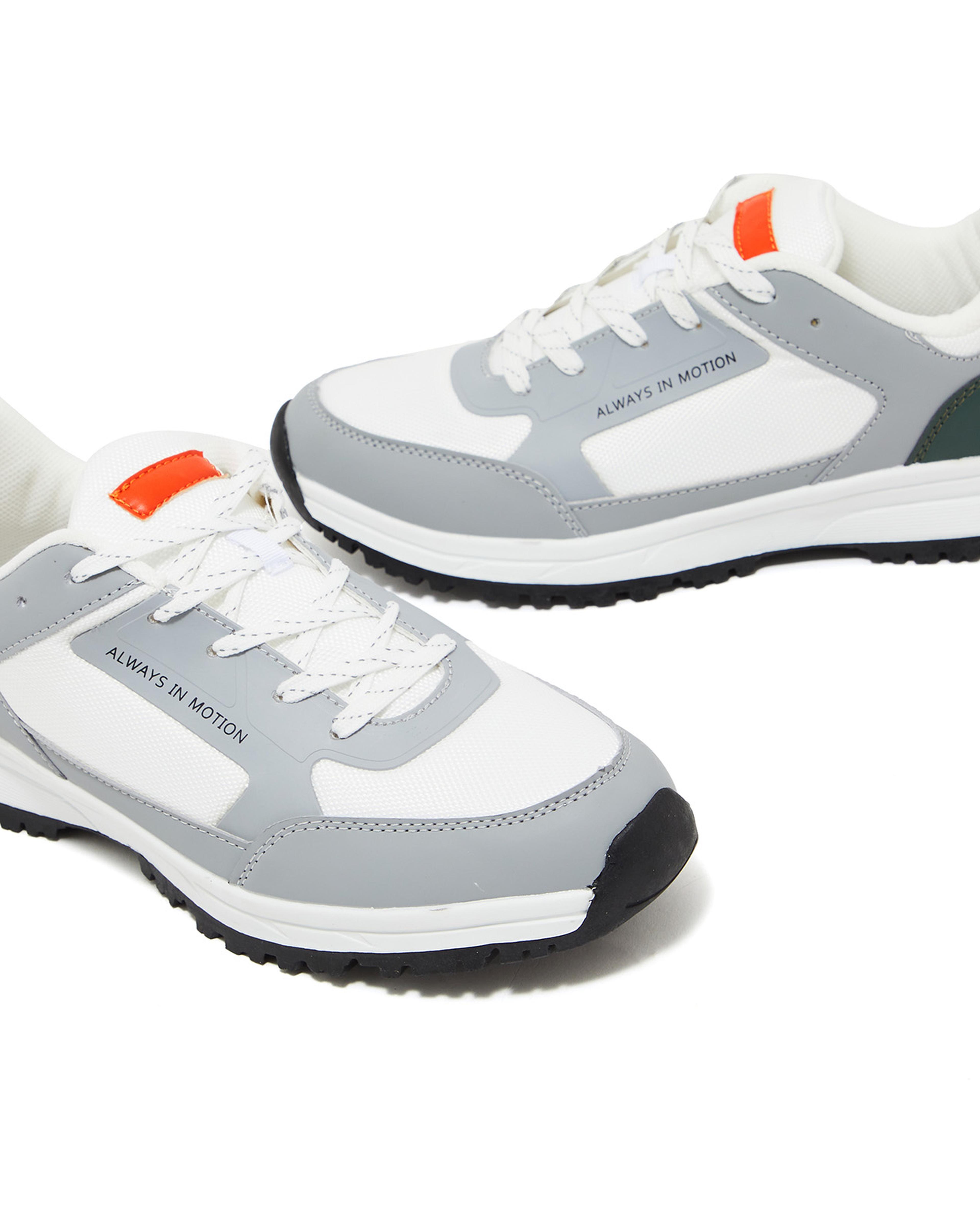 Color Block Lace-Up Sneakers