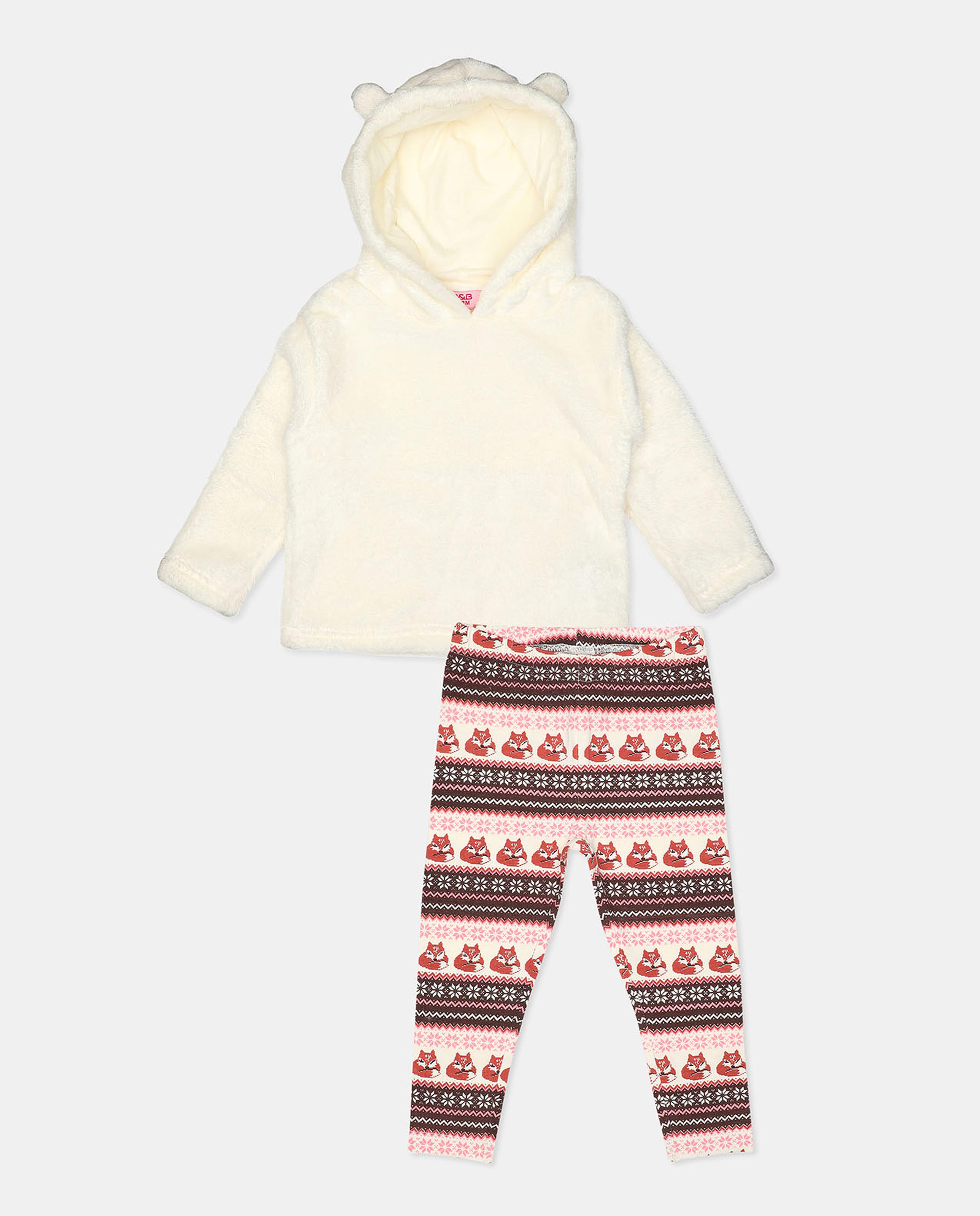 طقم ملابس بطبعة