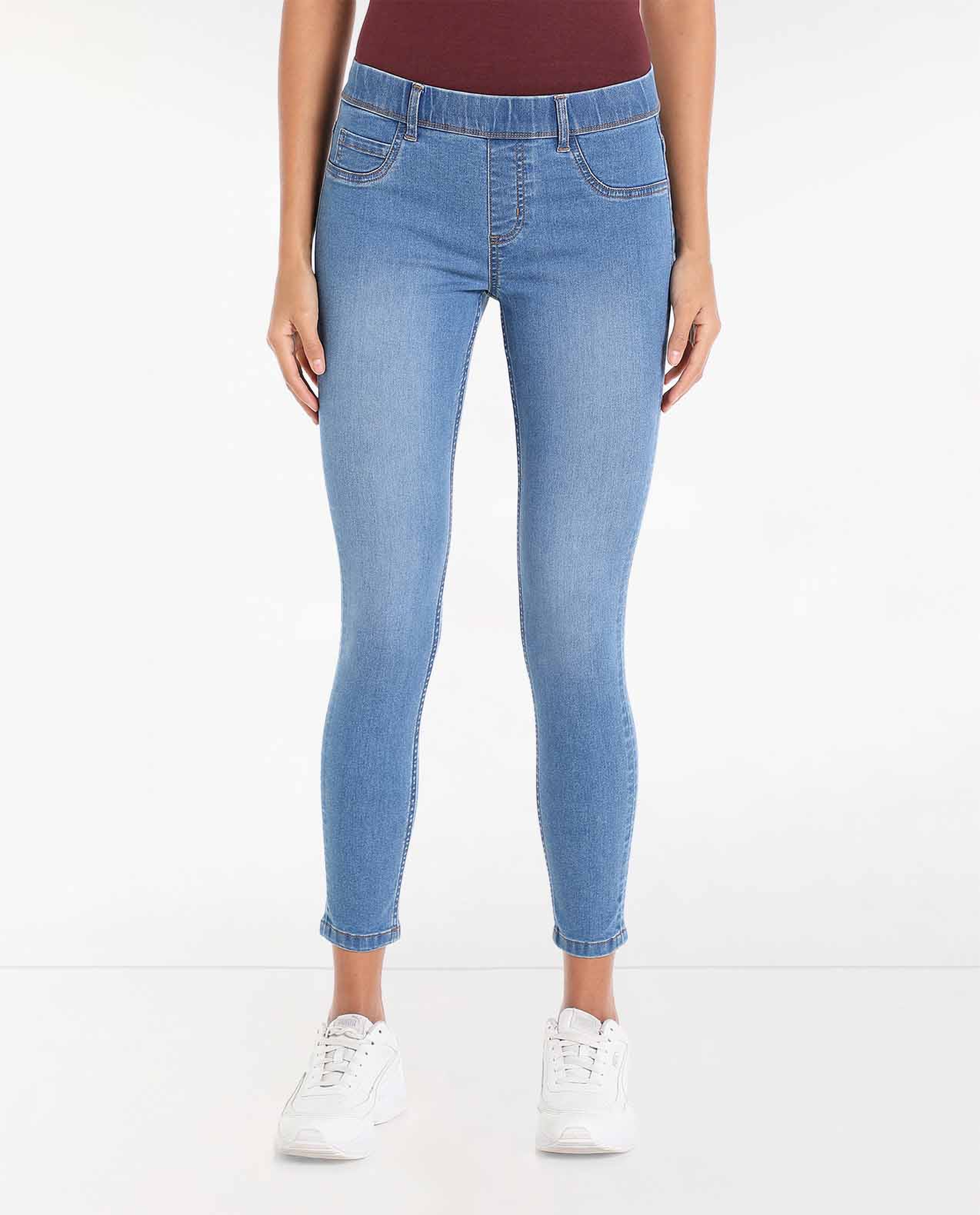 جيجينغ سادة بخصر مطاطي