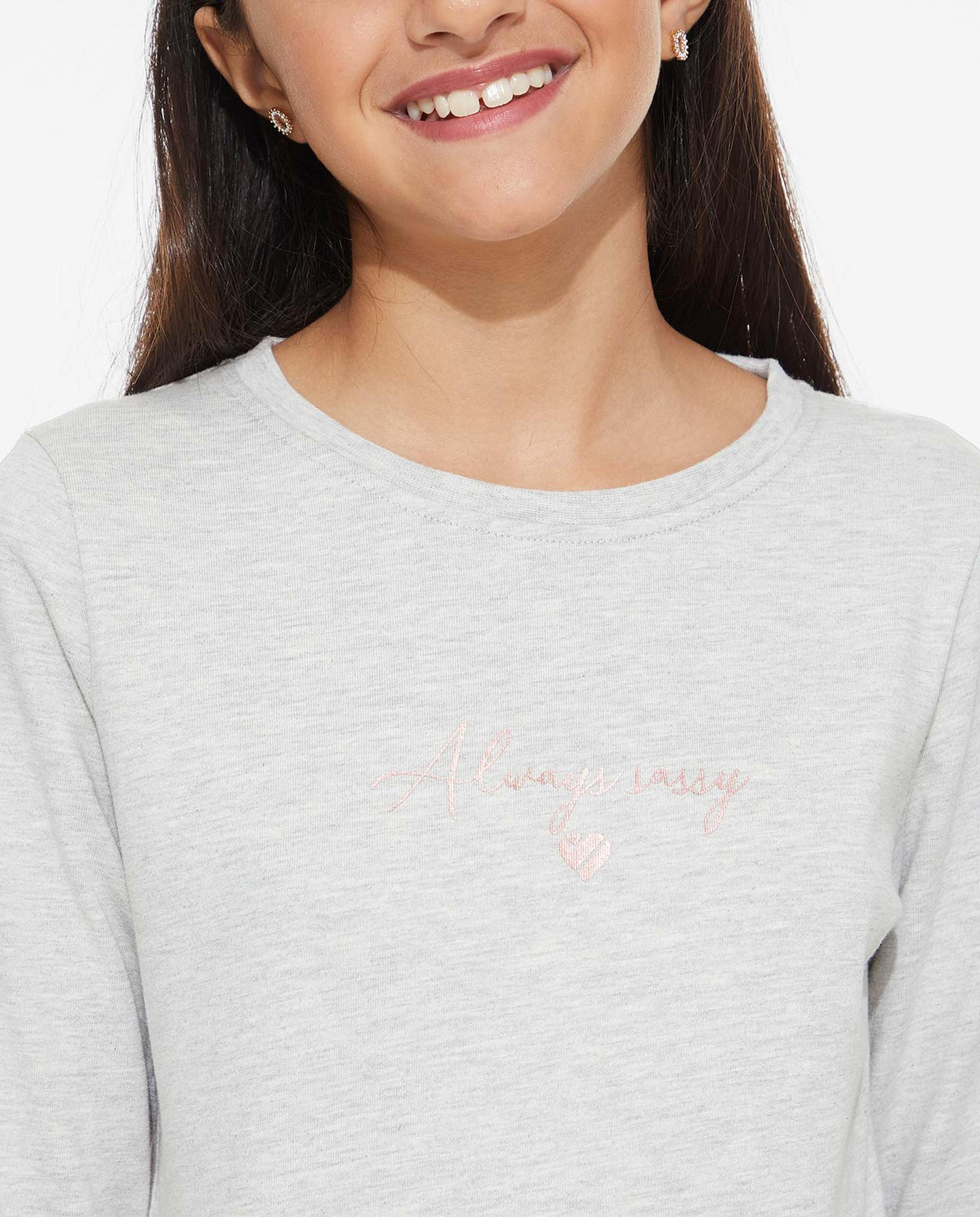 Typography Printed Clothing Set