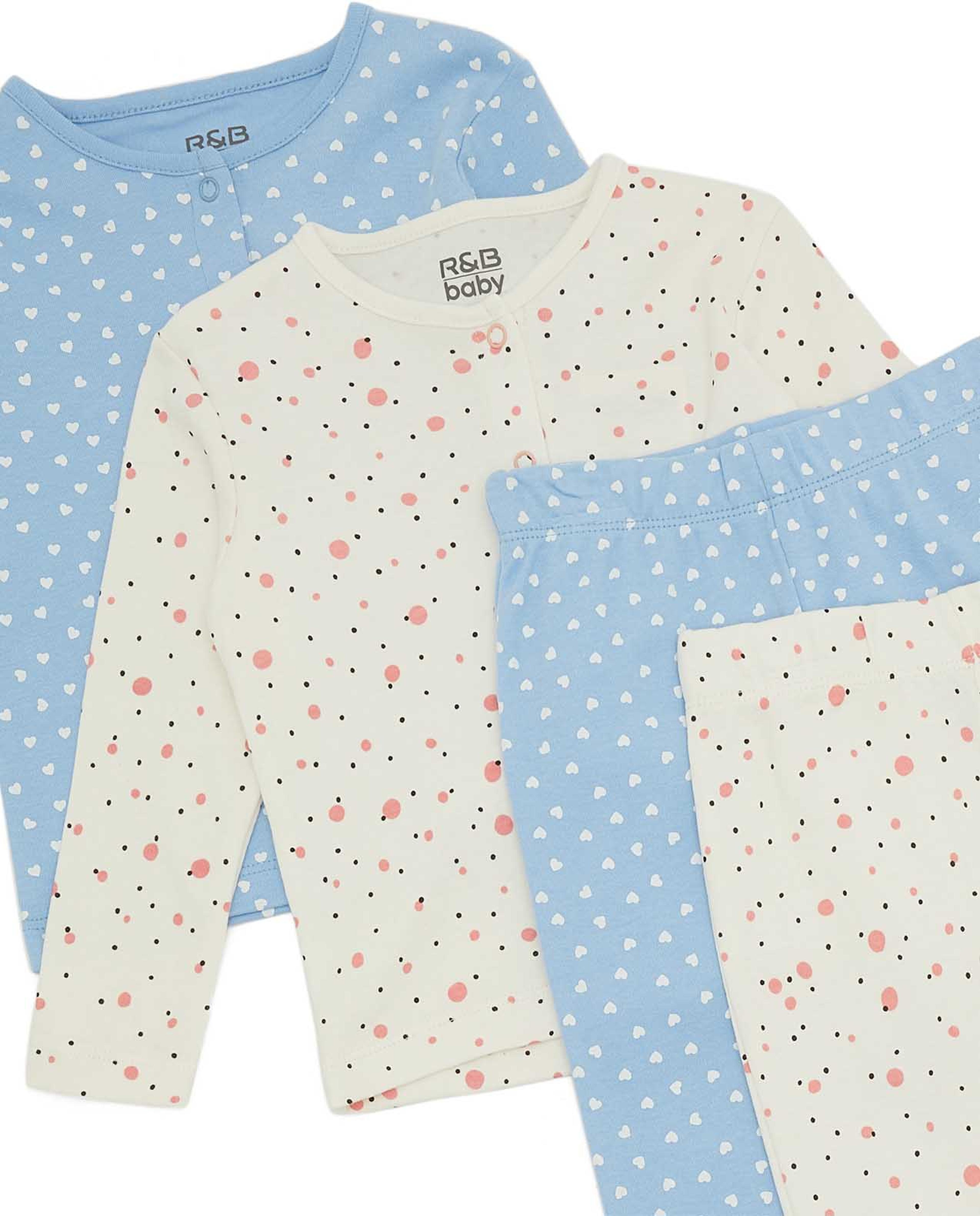 طقم ملابس بطبعة من 4 قطع