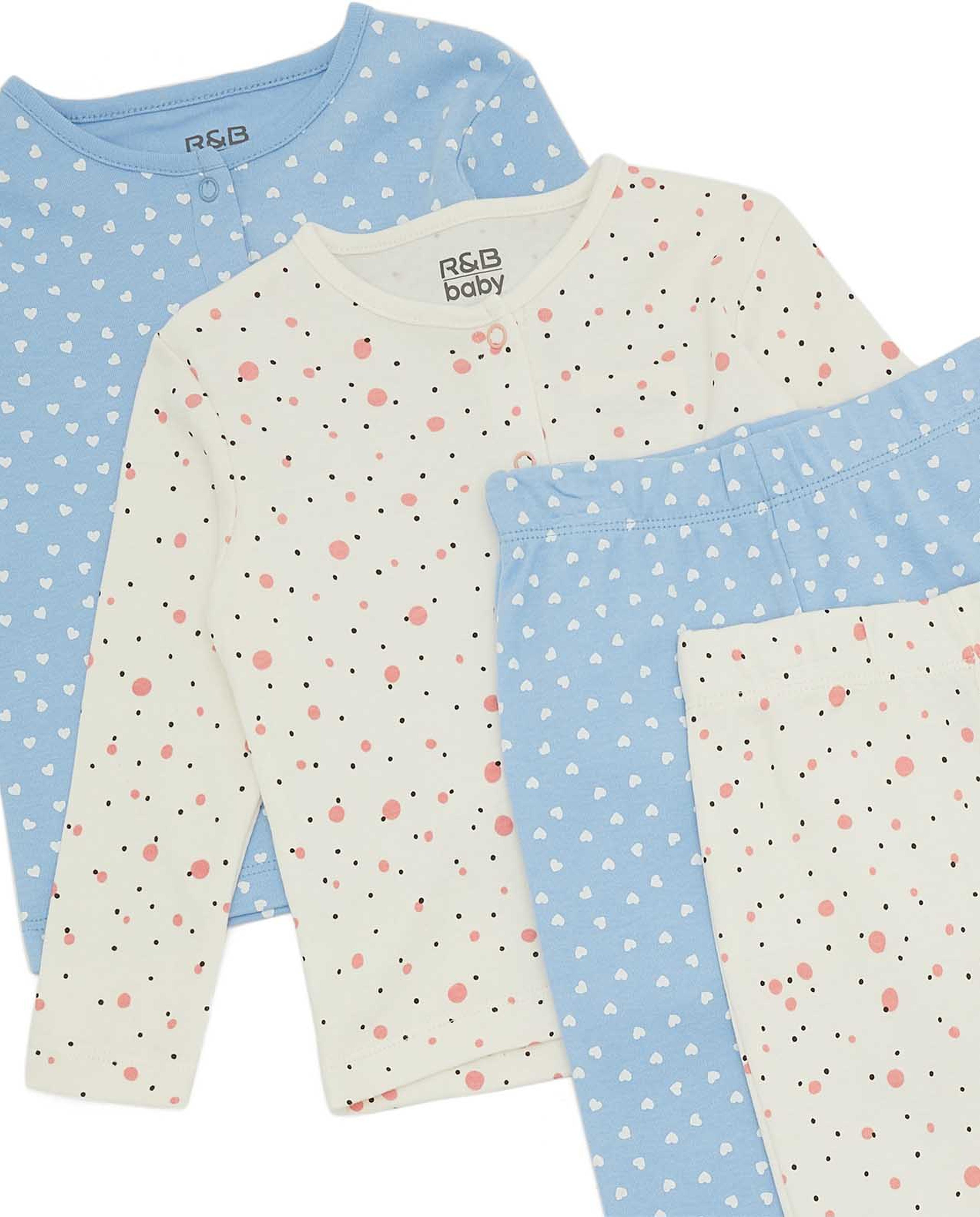 طقم ملابس بطبعة من 4 قطع