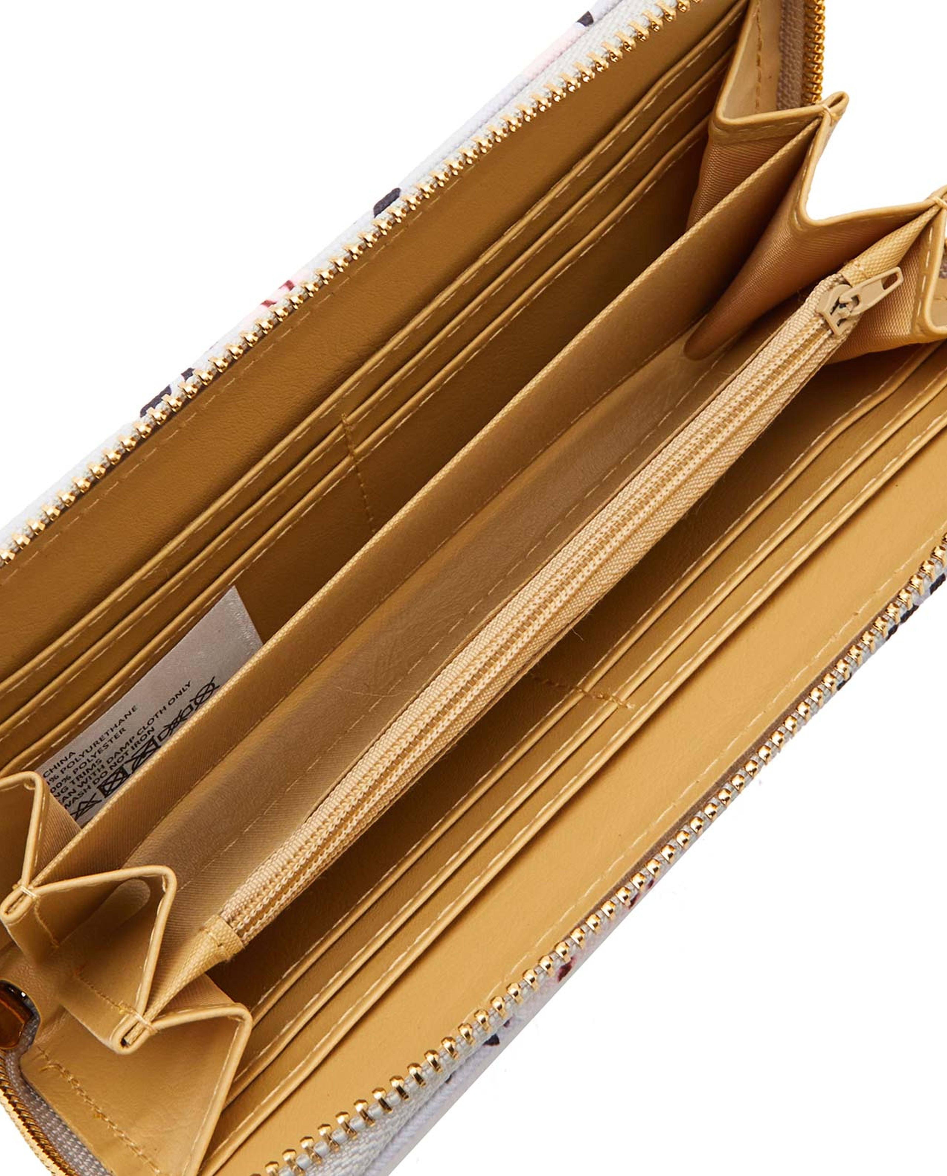 Floral Print Long Wallet