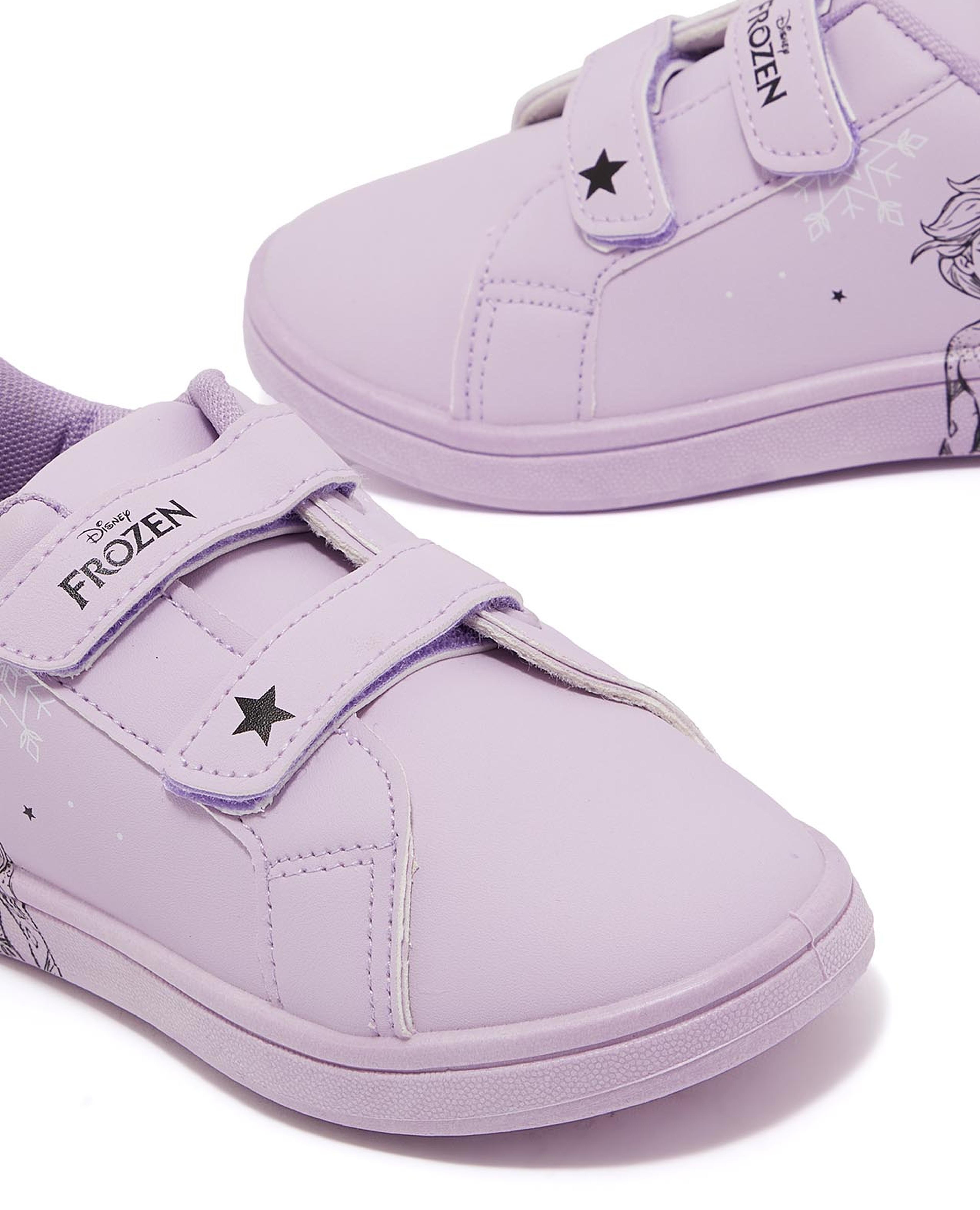 Frozen Print Velcro Strap Sneakers