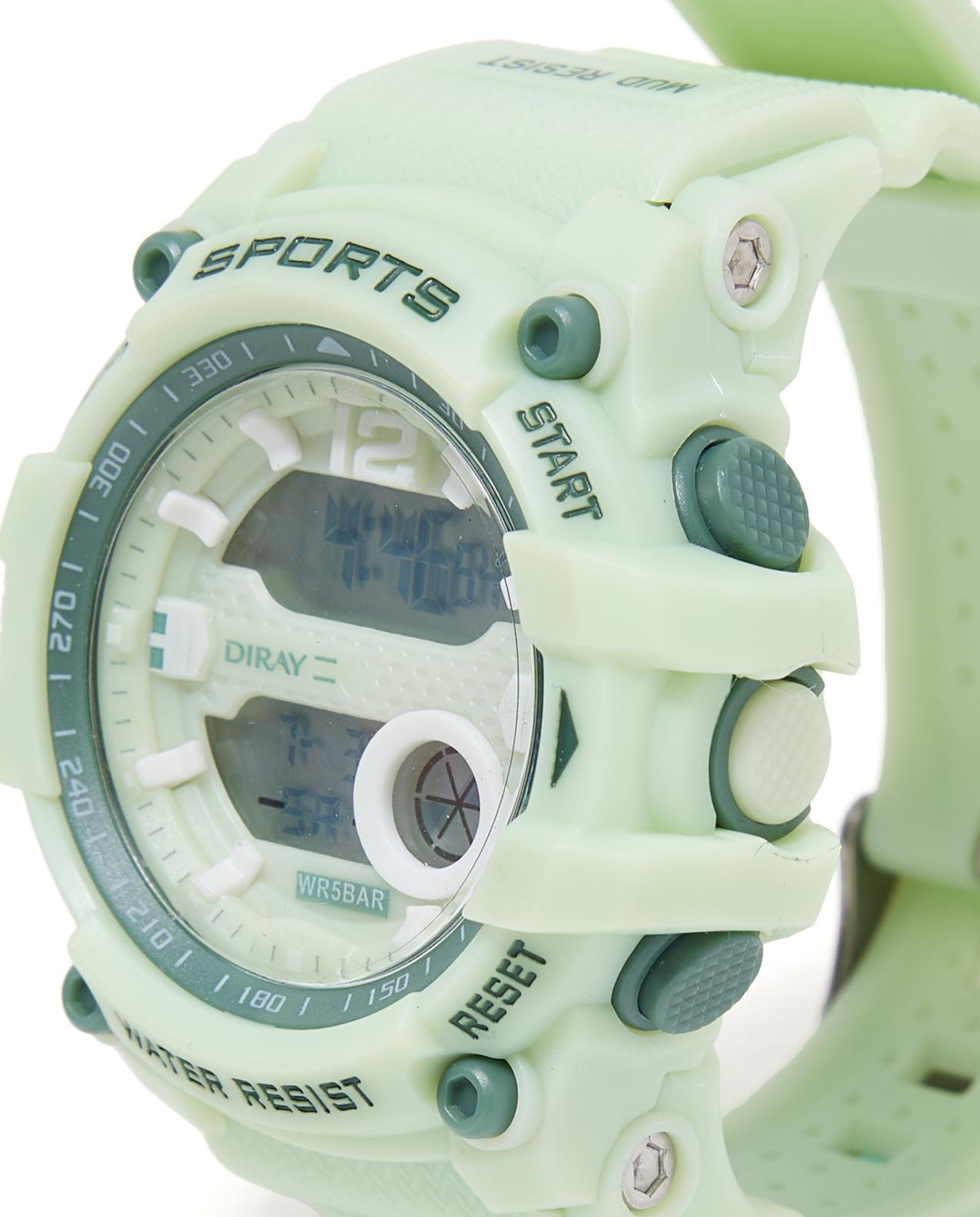 ساعة رقمية دائرية