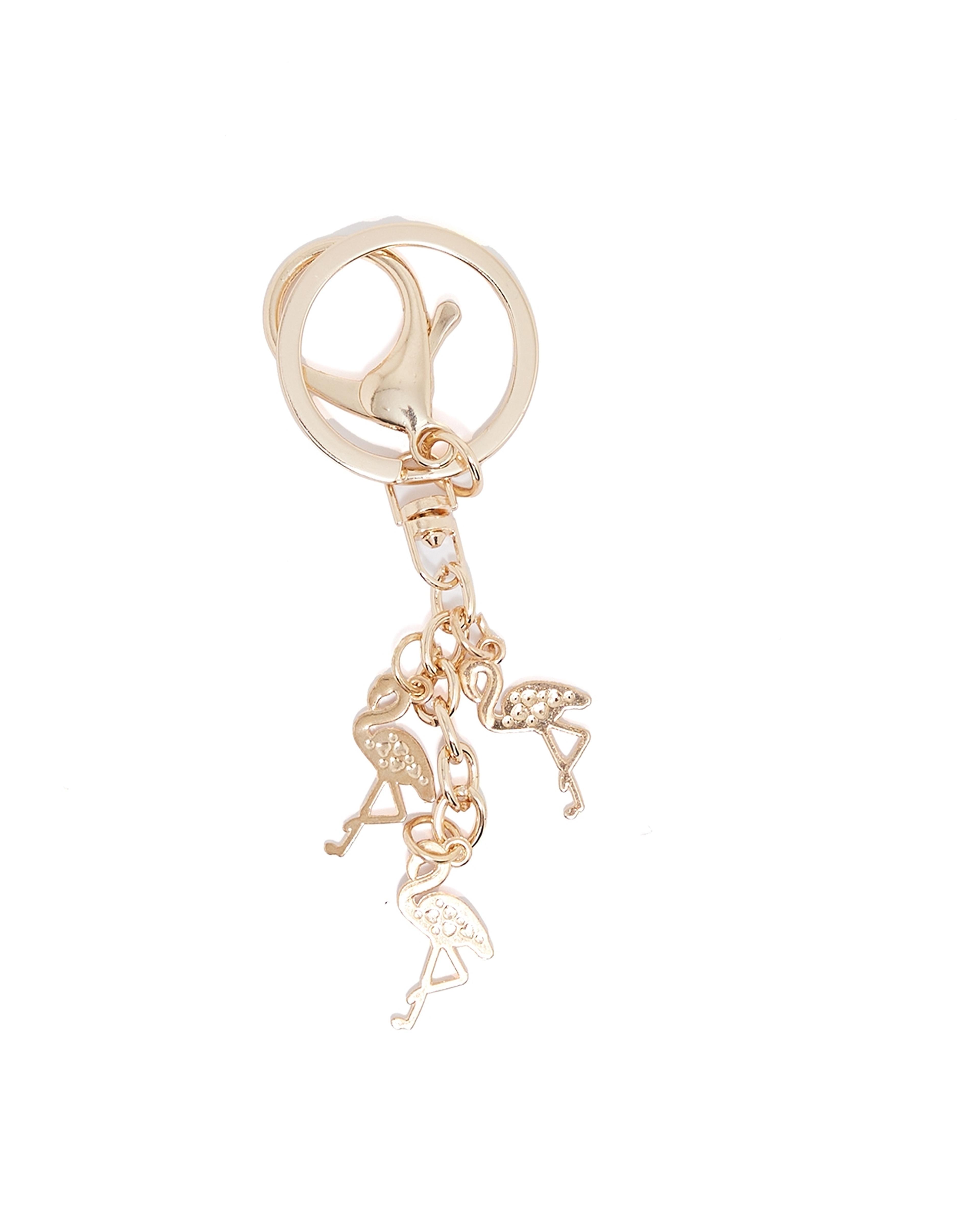 Flamingo Charm Keychain