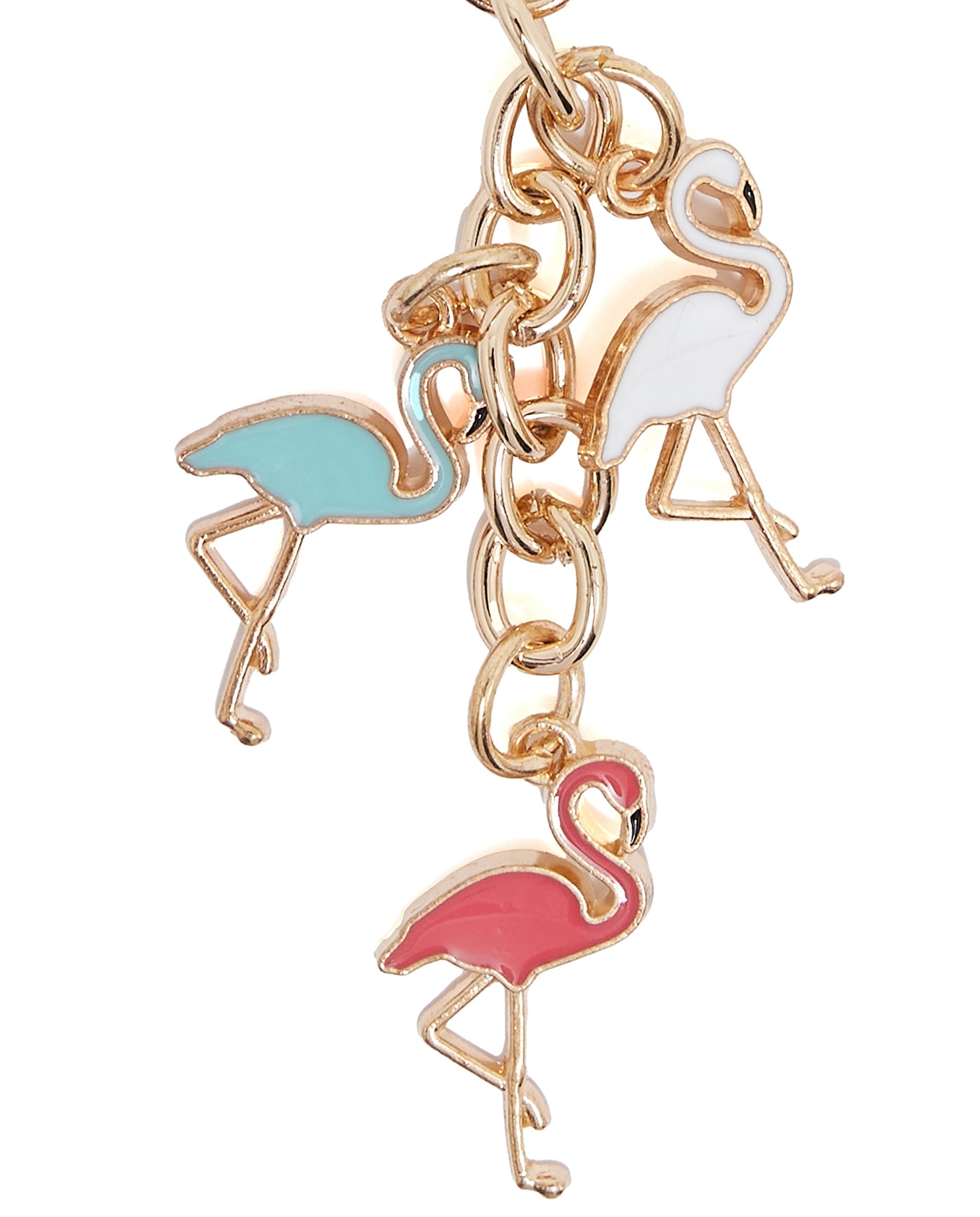 Flamingo Charm Keychain
