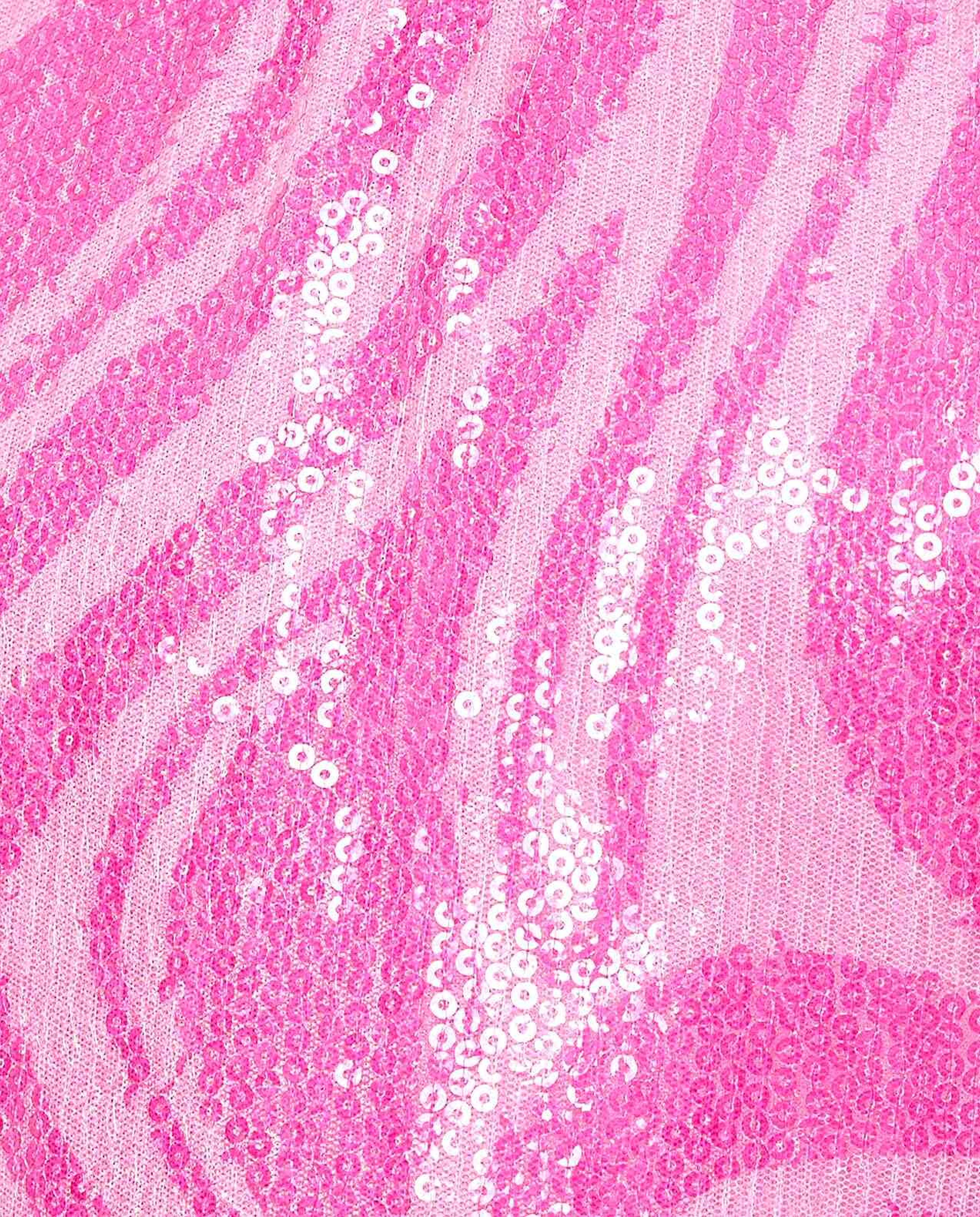 Sequined Dress with Crew Neck and Short Sleeves