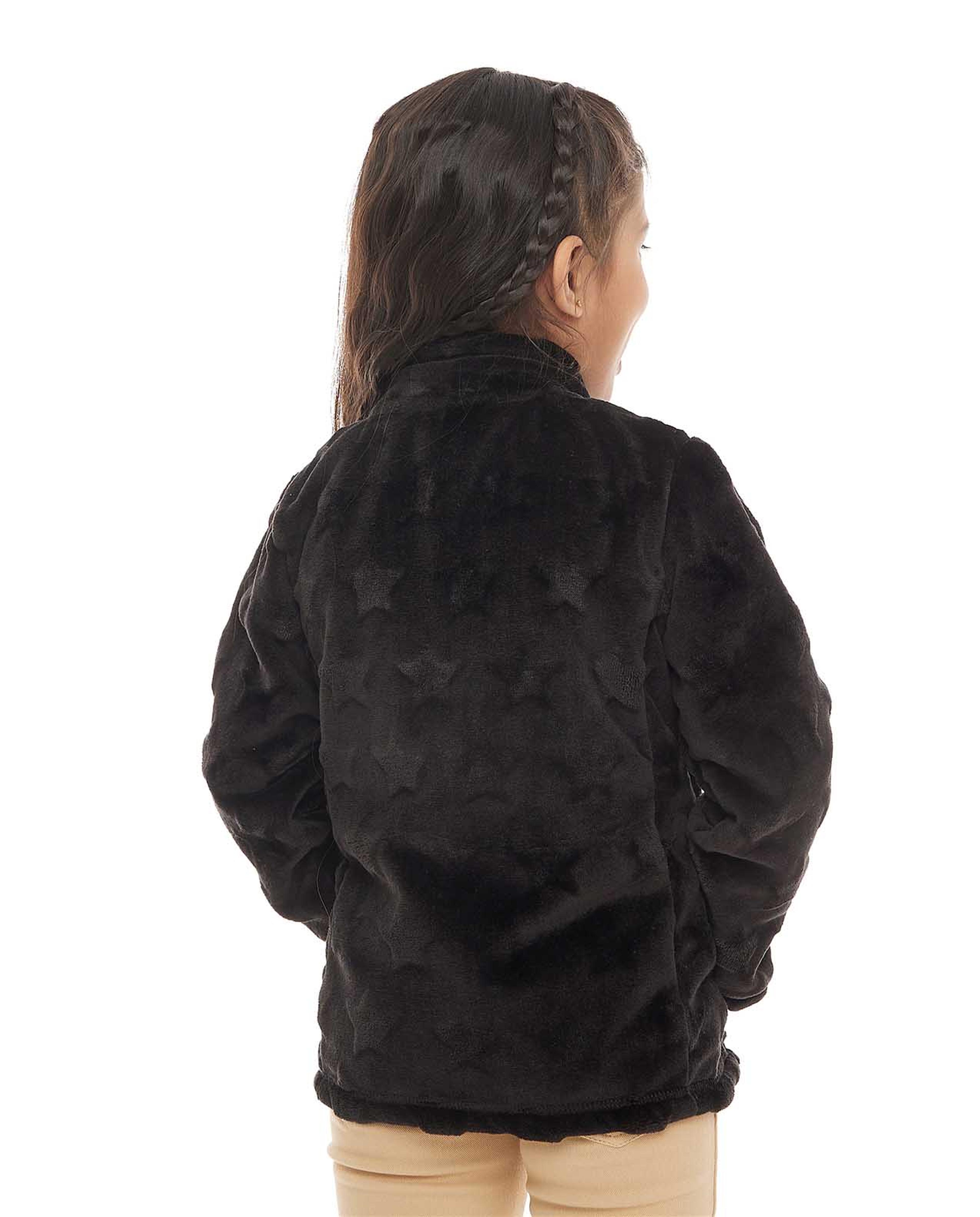 Plush Jacket with Zipper Front