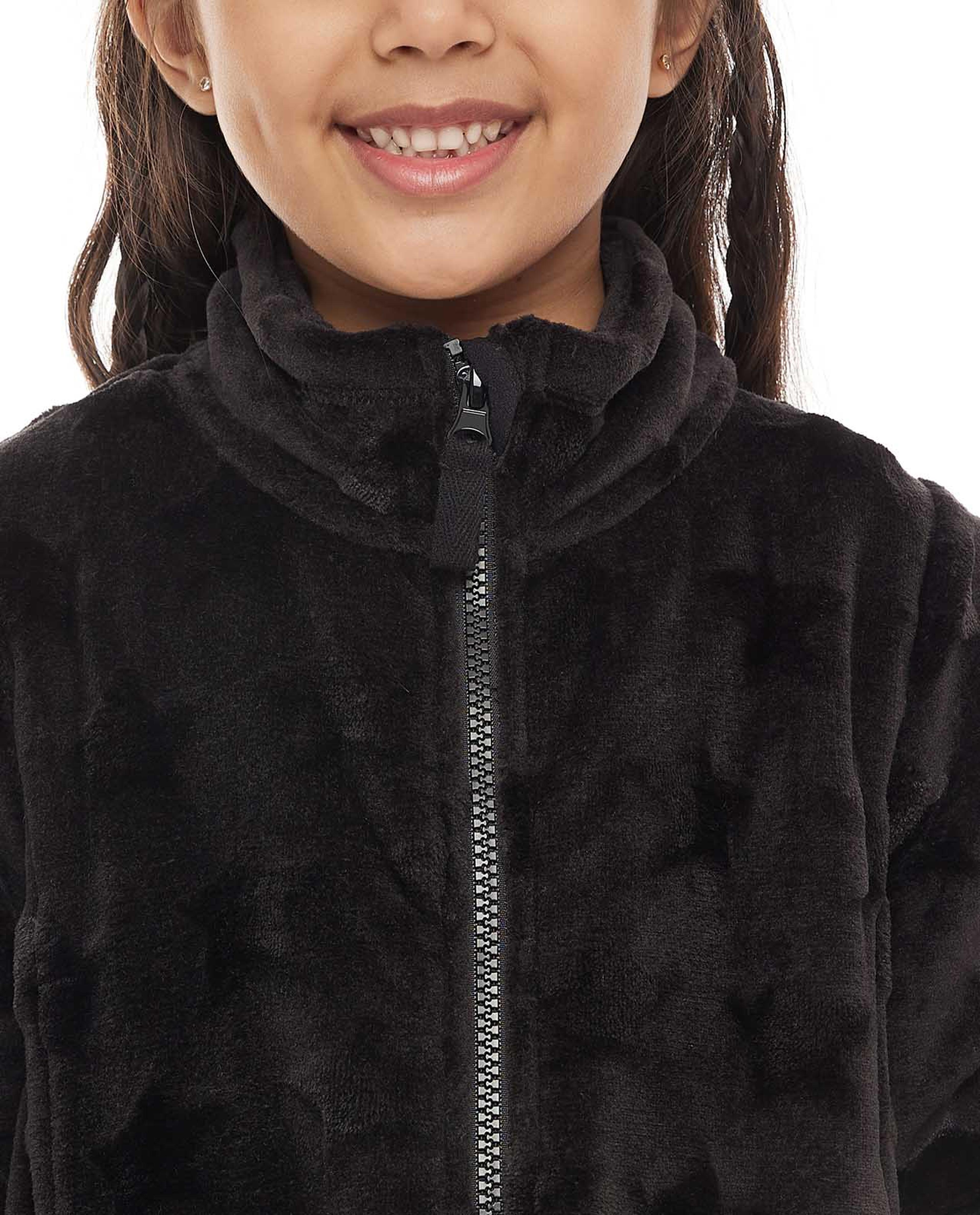 Plush Jacket with Zipper Front