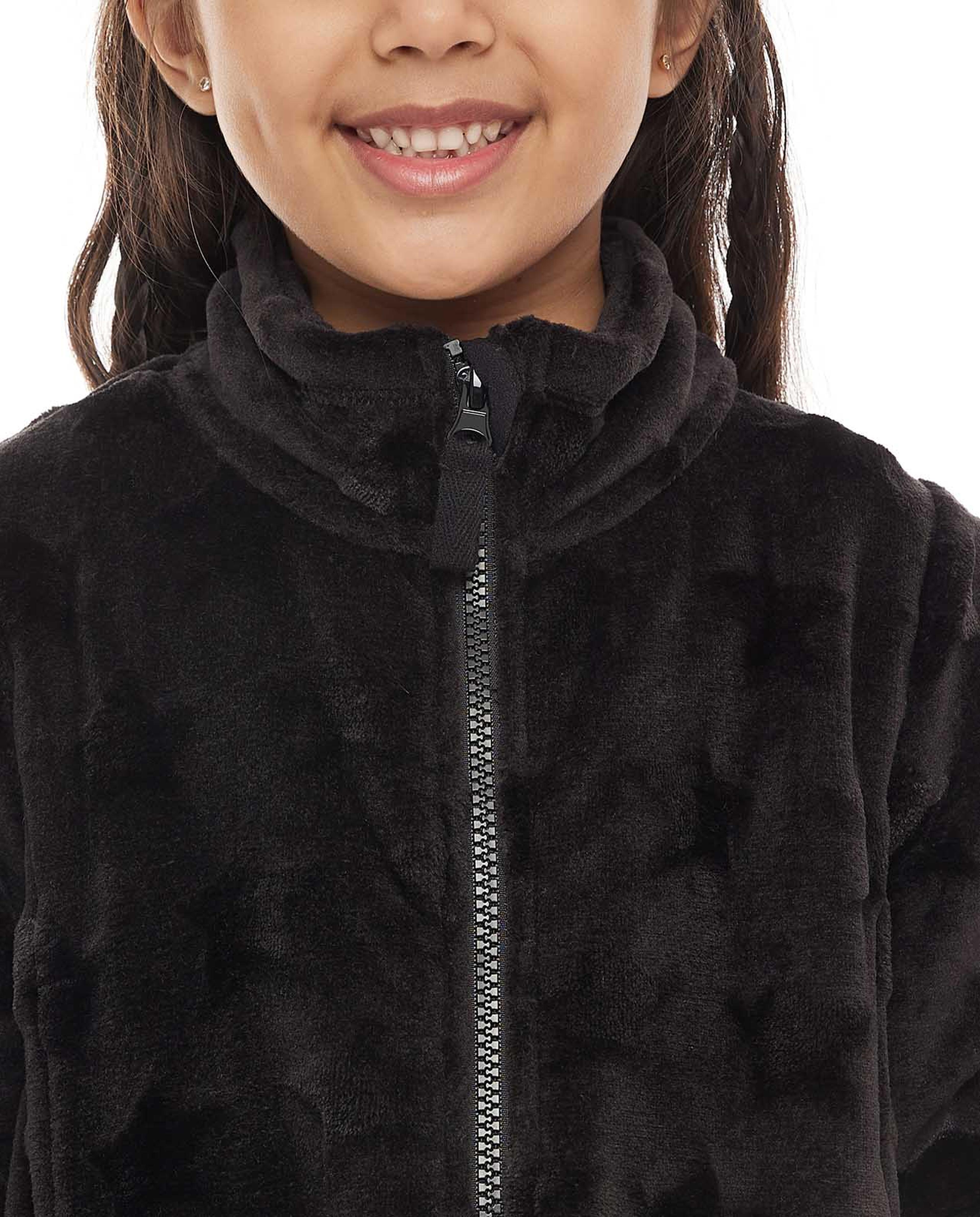 Plush Jacket with Zipper Front