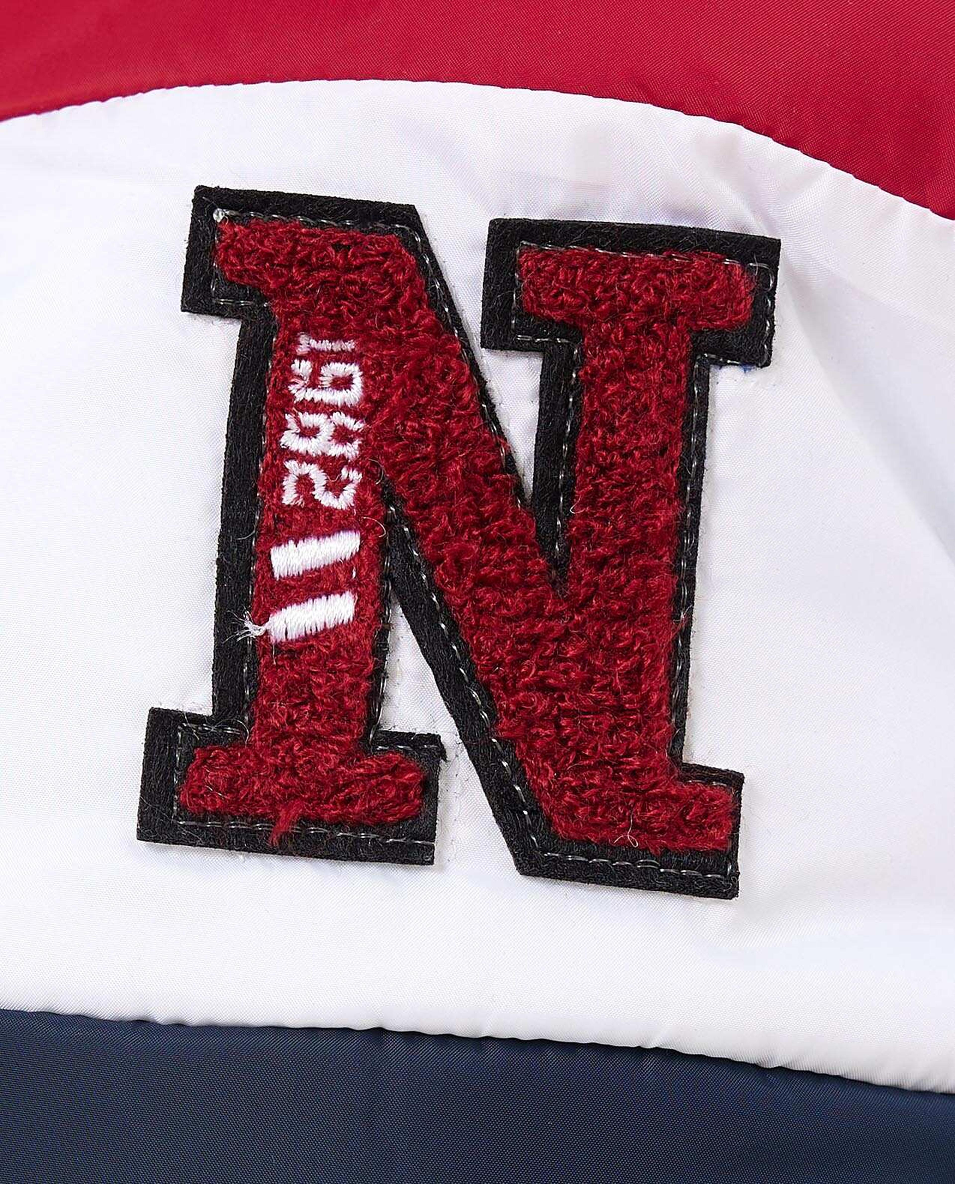 Color Block Puffer Jacket with Zipper Closure