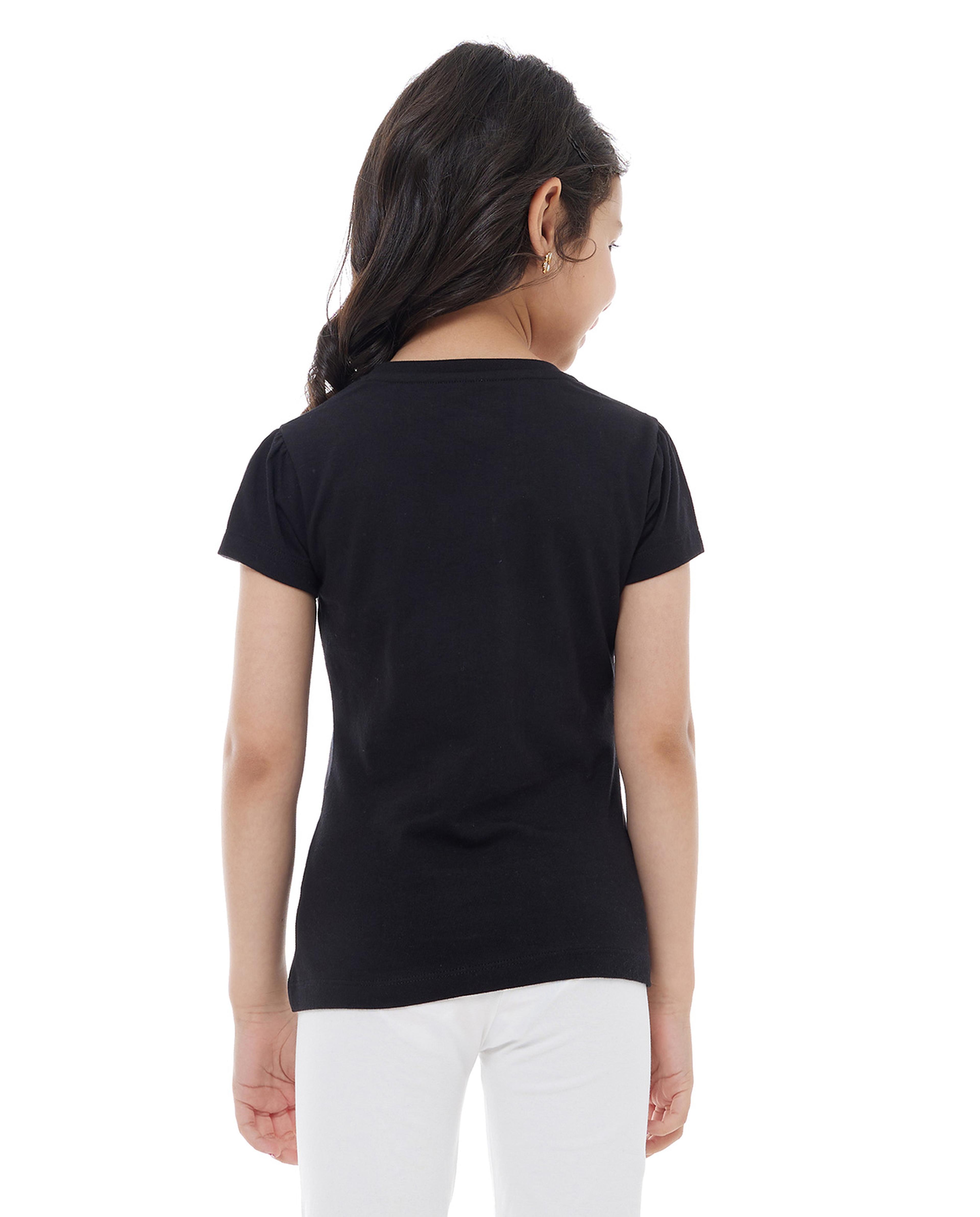 Printed T-Shirt with Crew Neck and Short Sleeves