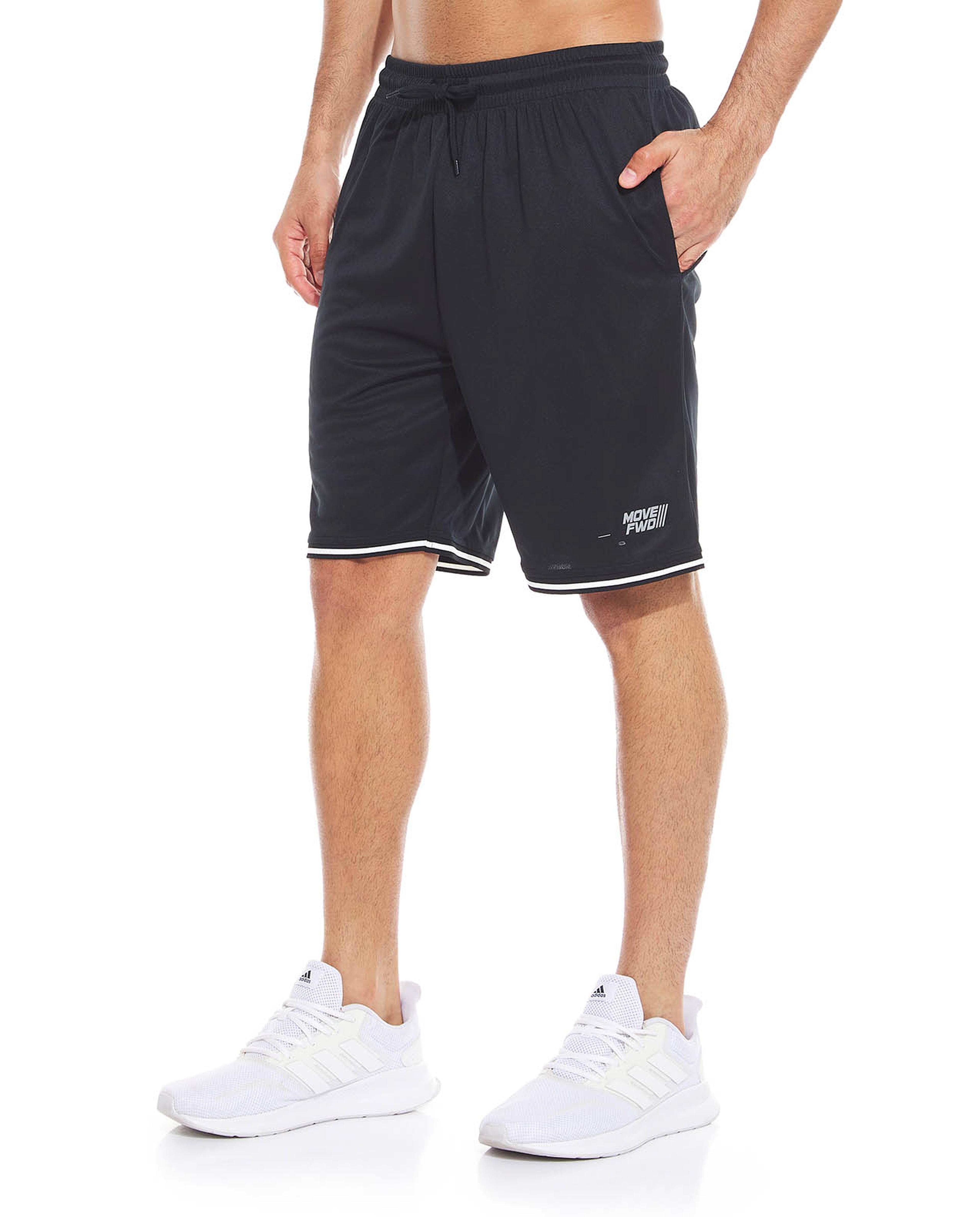 شورت رياضي بخصر برباط بحواف بألوان معاكسة