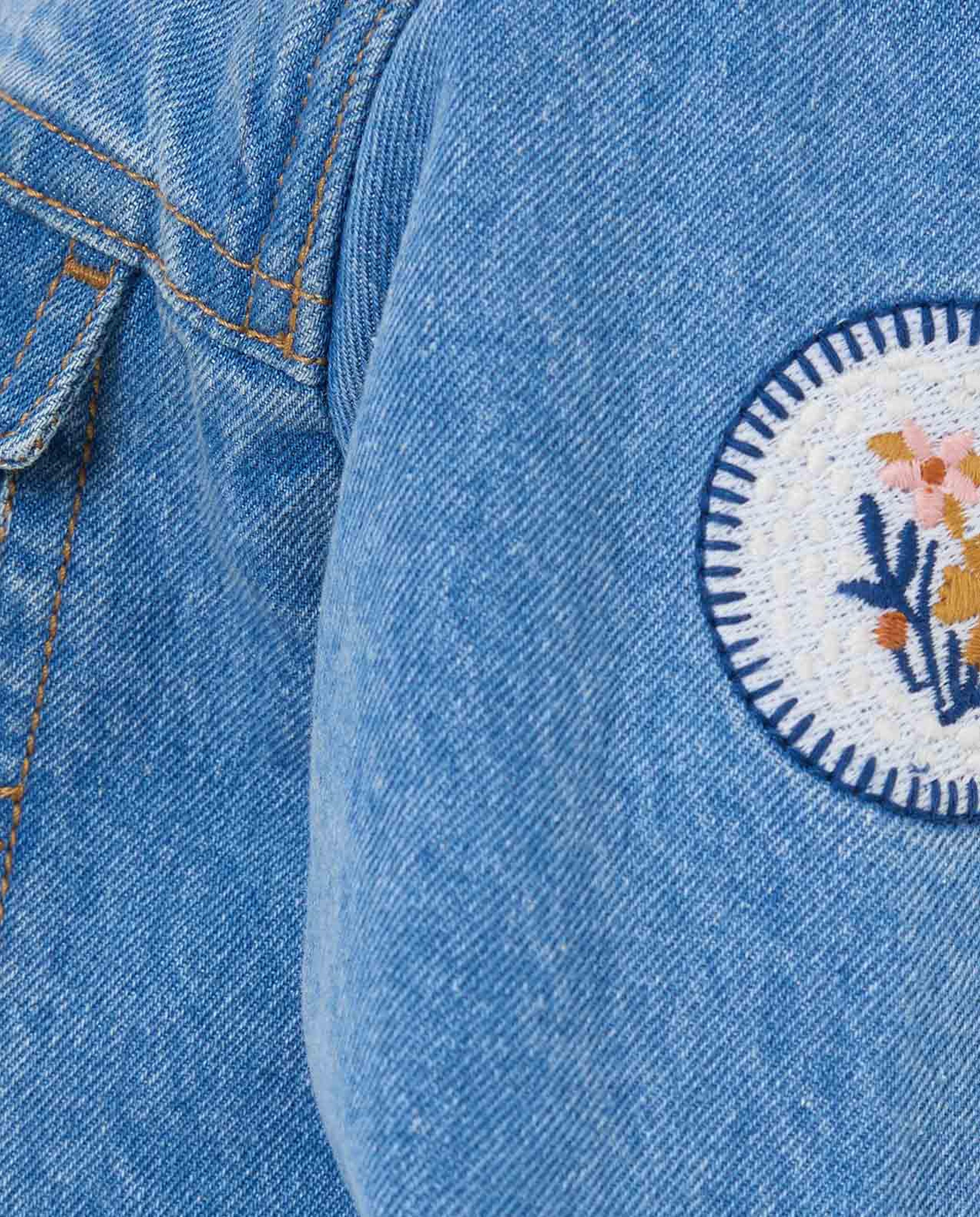 جاكيت دينم بياقة فروي