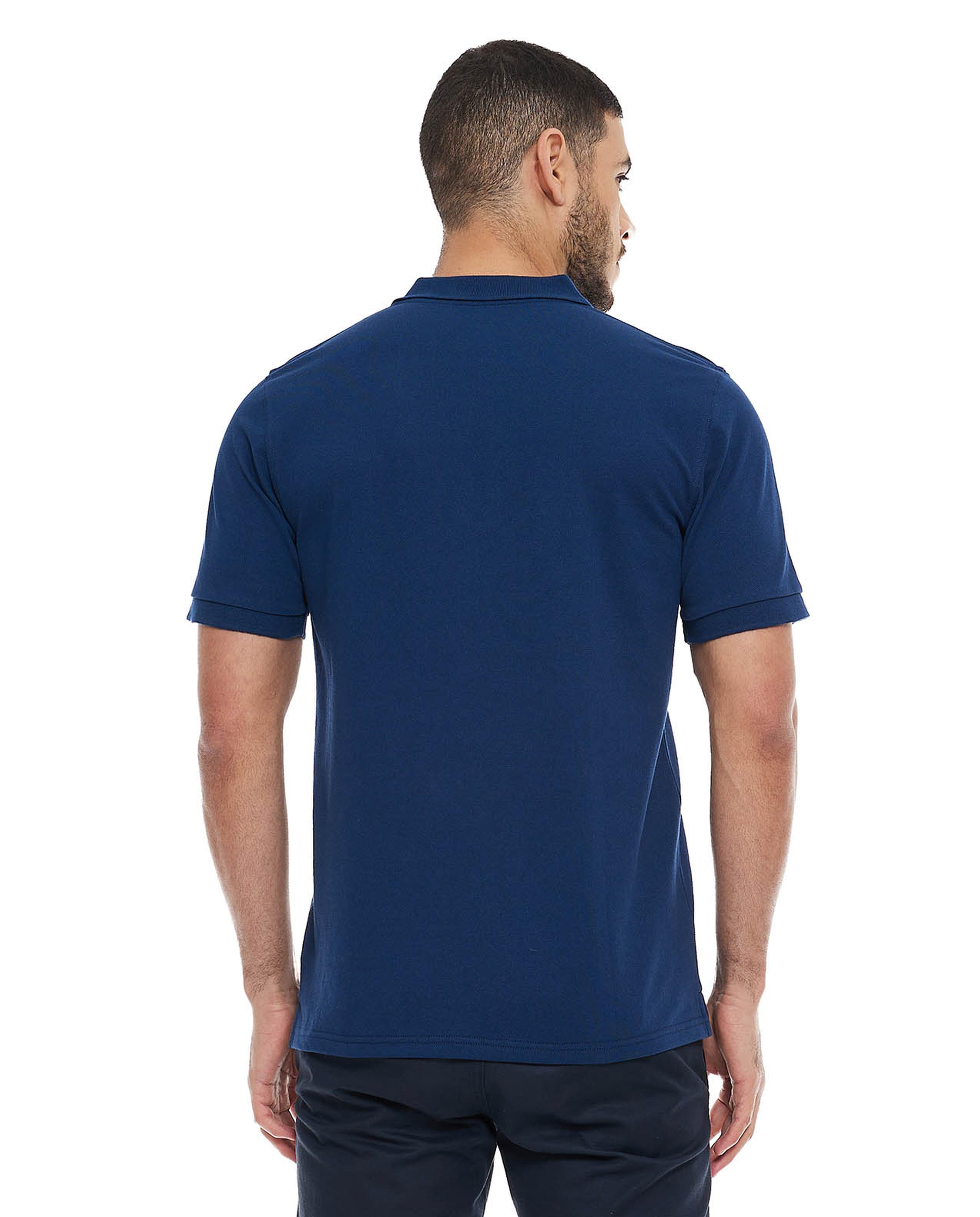 Embroidery Detail Polo T-Shirt with Short Sleeves