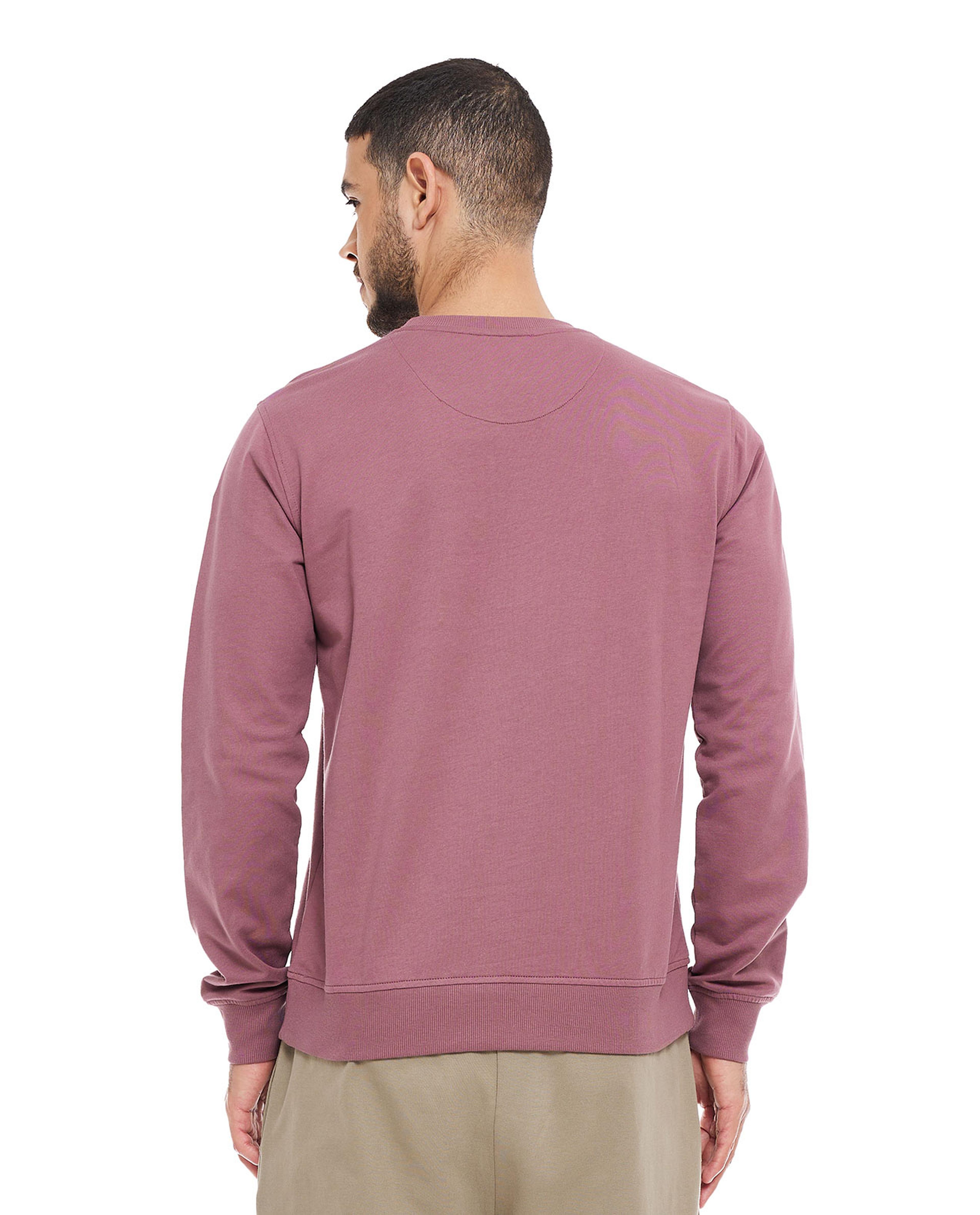 Printed Sweatshirt with Crew Neck and Long Sleeves