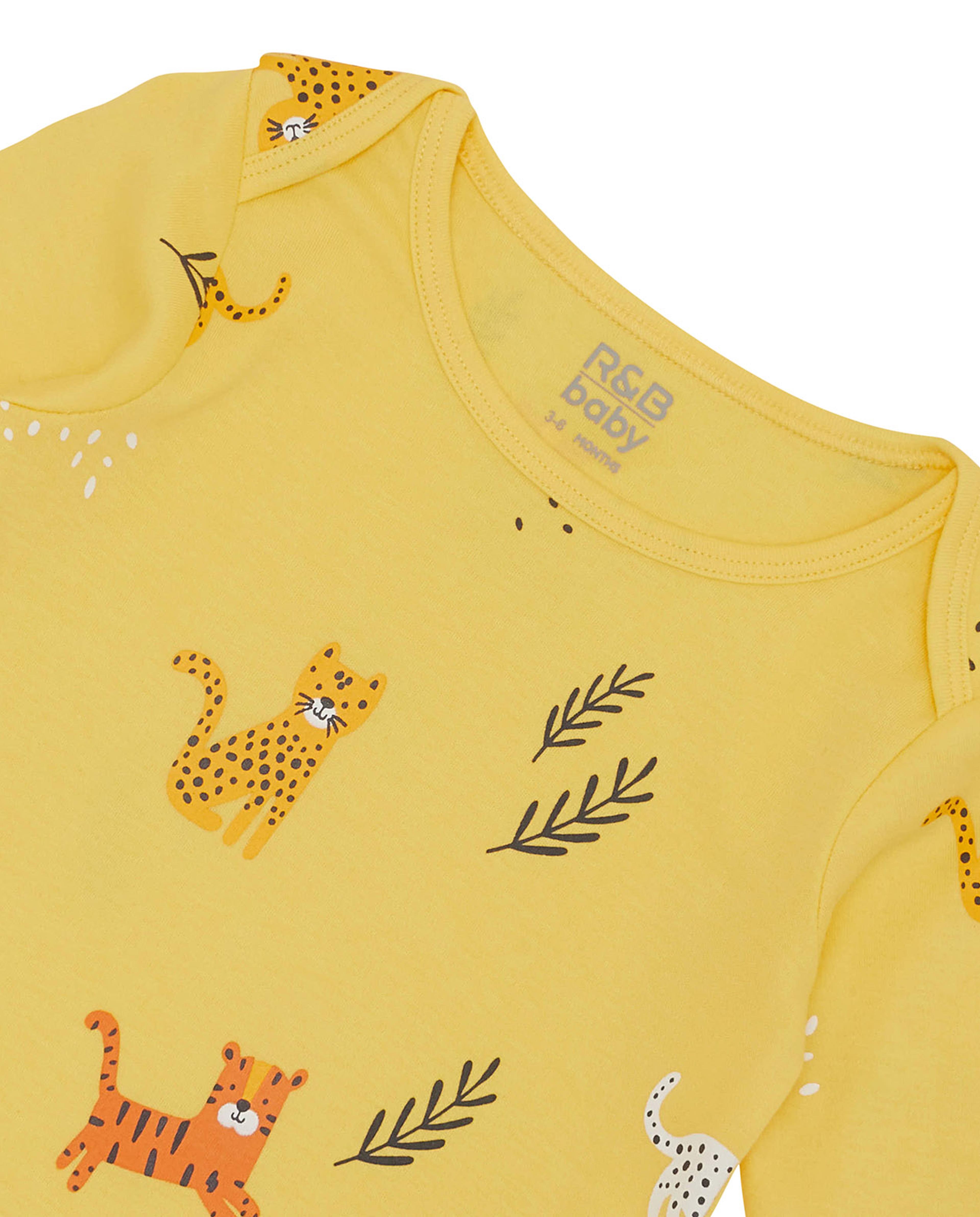 Printed Bodysuit with Long Sleeves