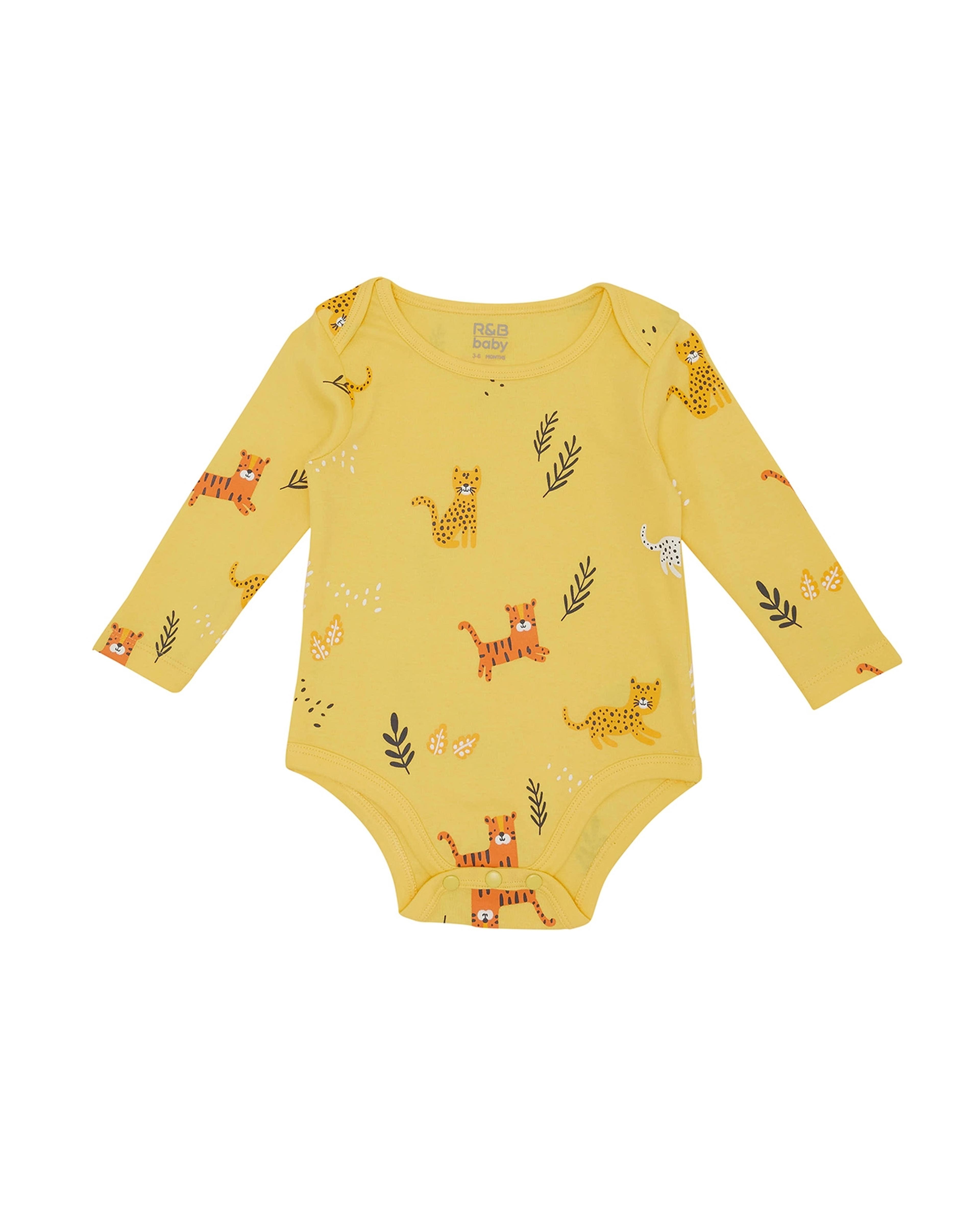 Printed Bodysuit with Long Sleeves