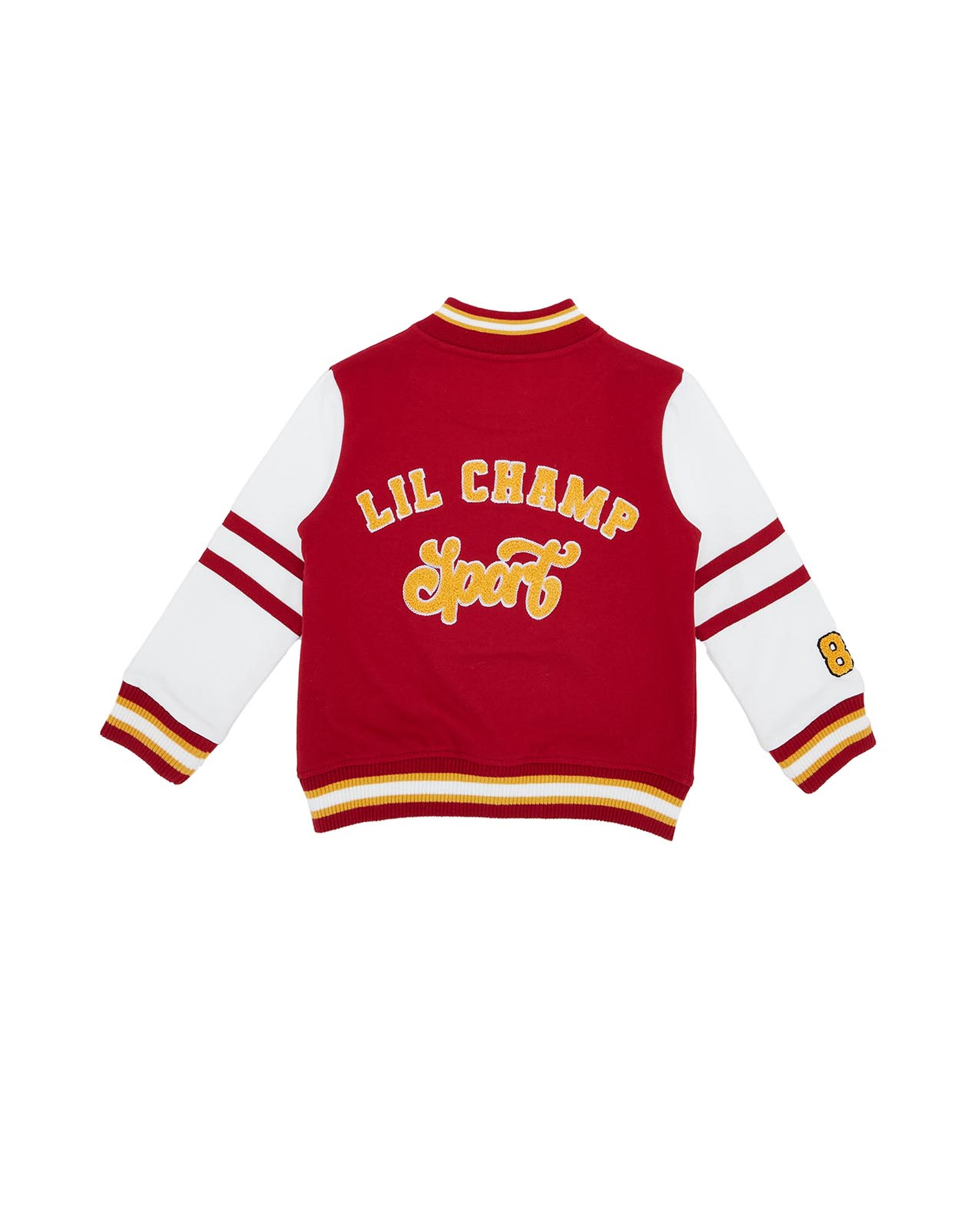 Color Block Varsity jacket with Snap Closure