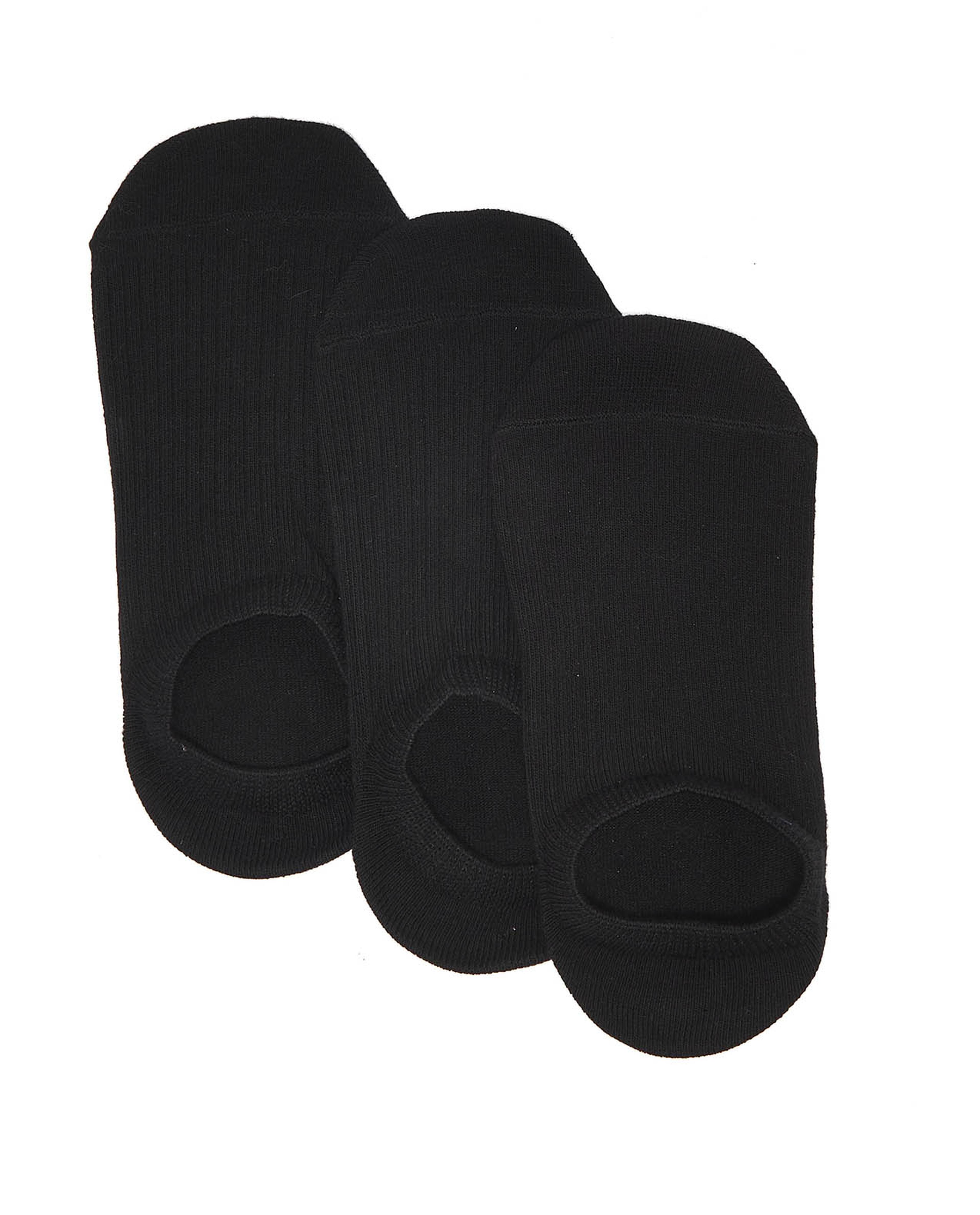 جوارب مخفية سادة - 3 أزواج