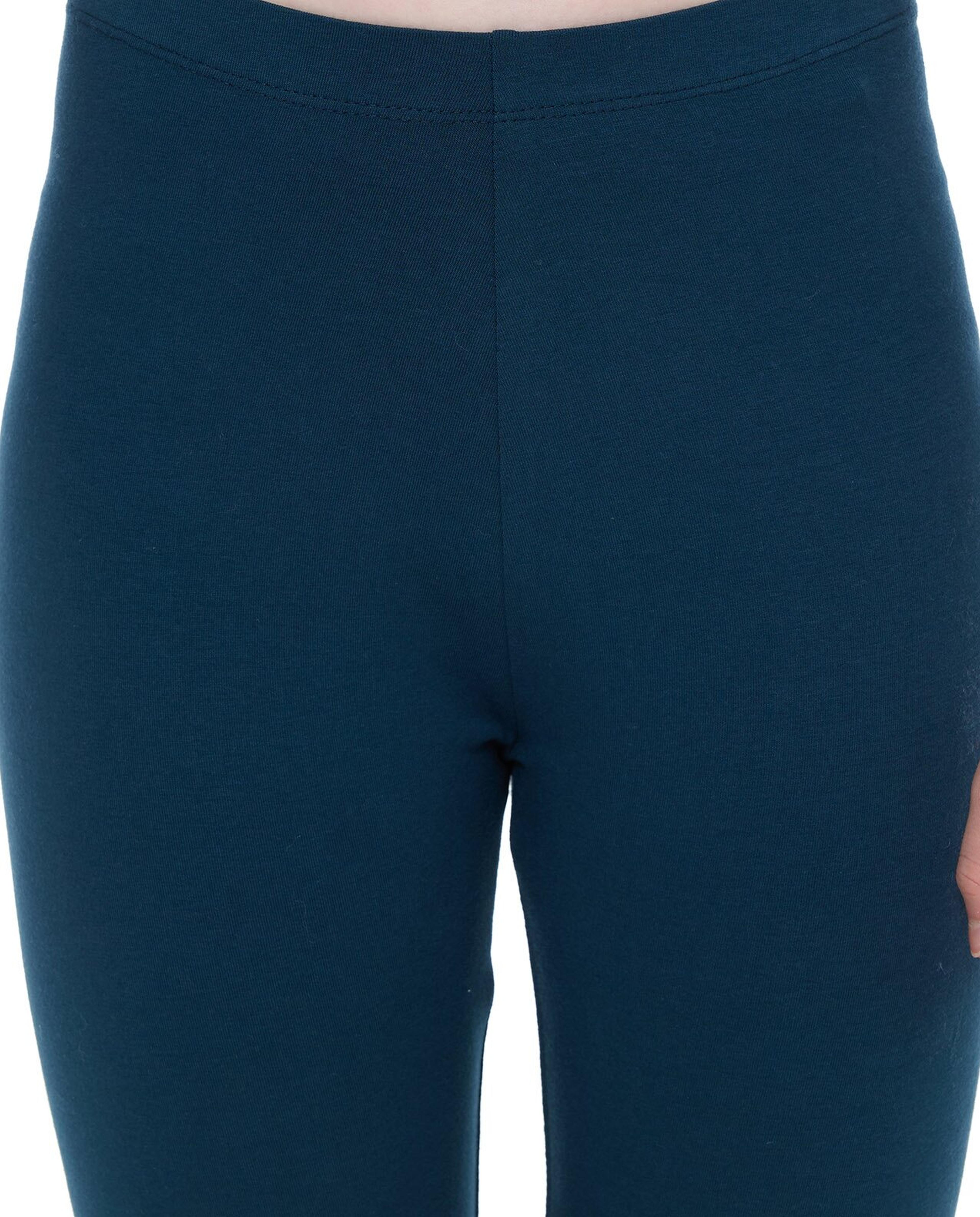 ليجينز سادة بخصر مطاطي