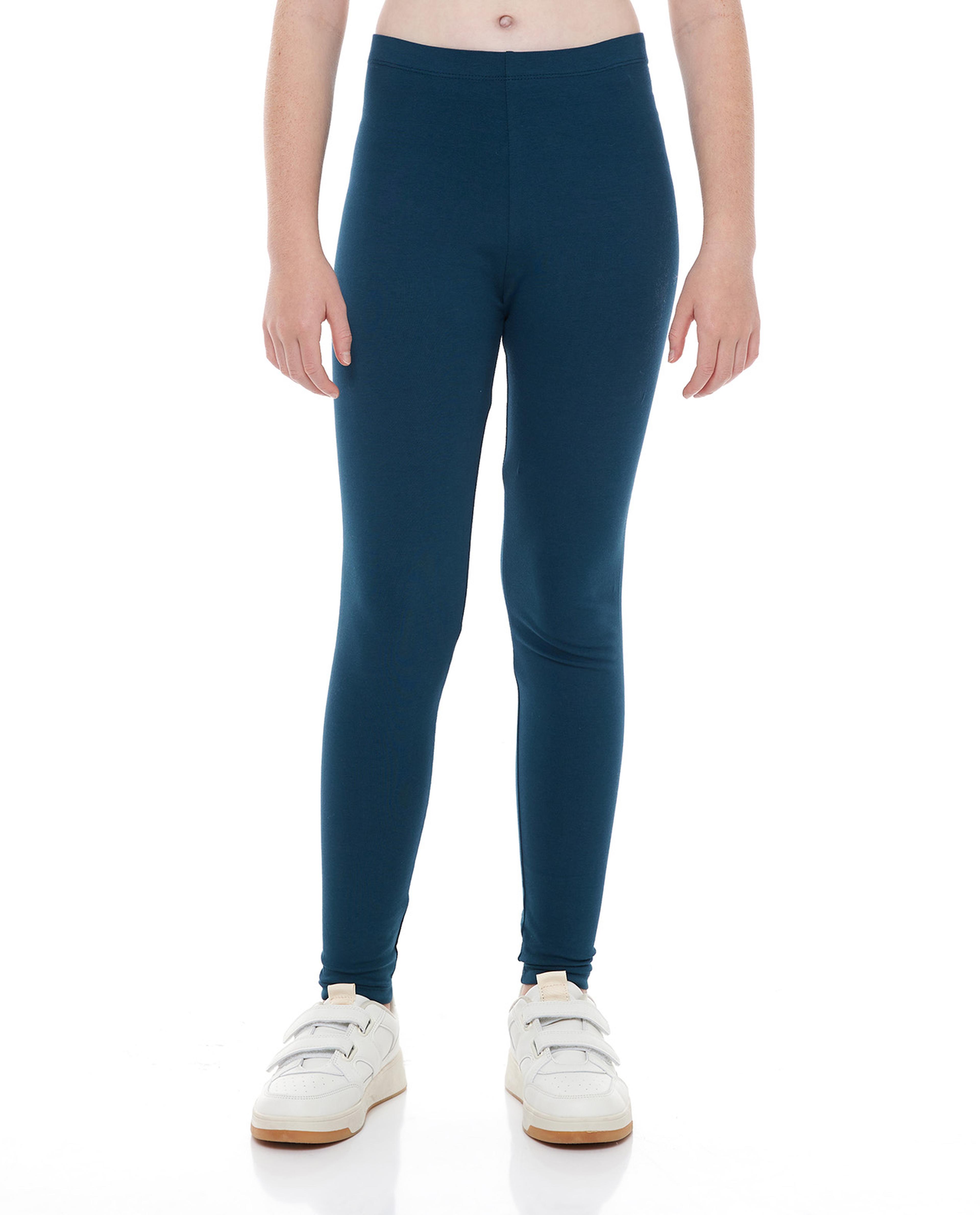 ليجينز سادة بخصر مطاطي