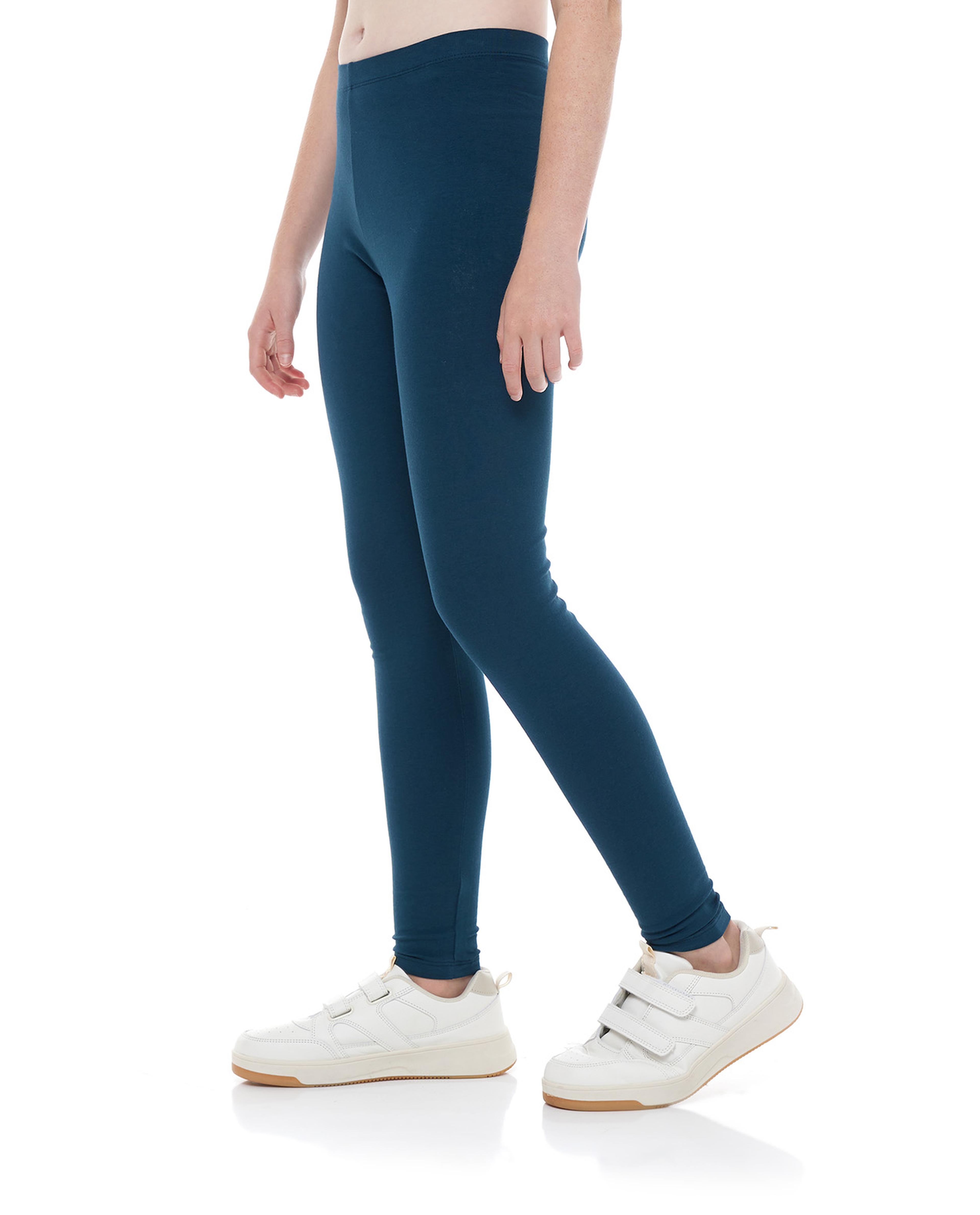 ليجينز سادة بخصر مطاطي