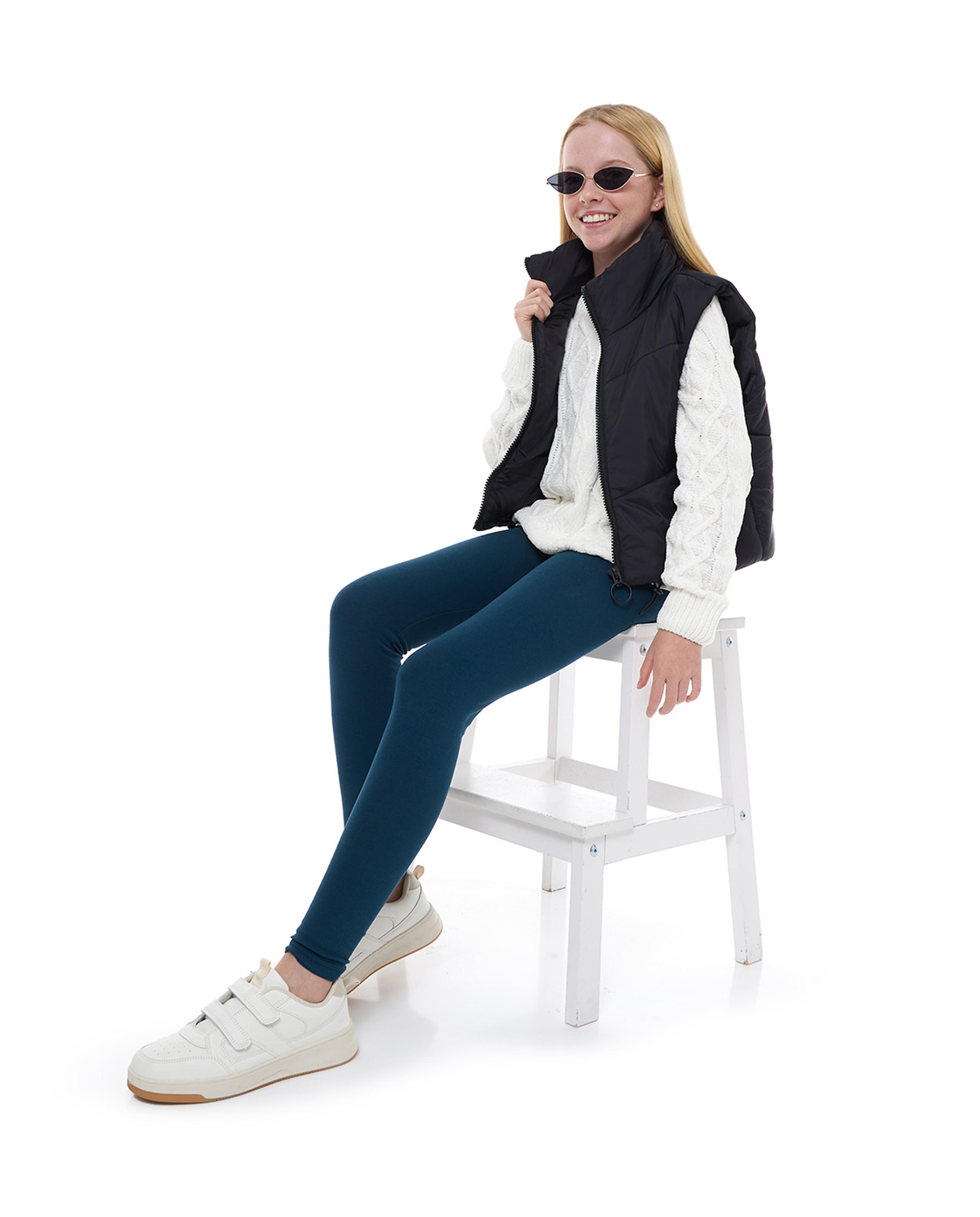 ليجينز سادة بخصر مطاطي