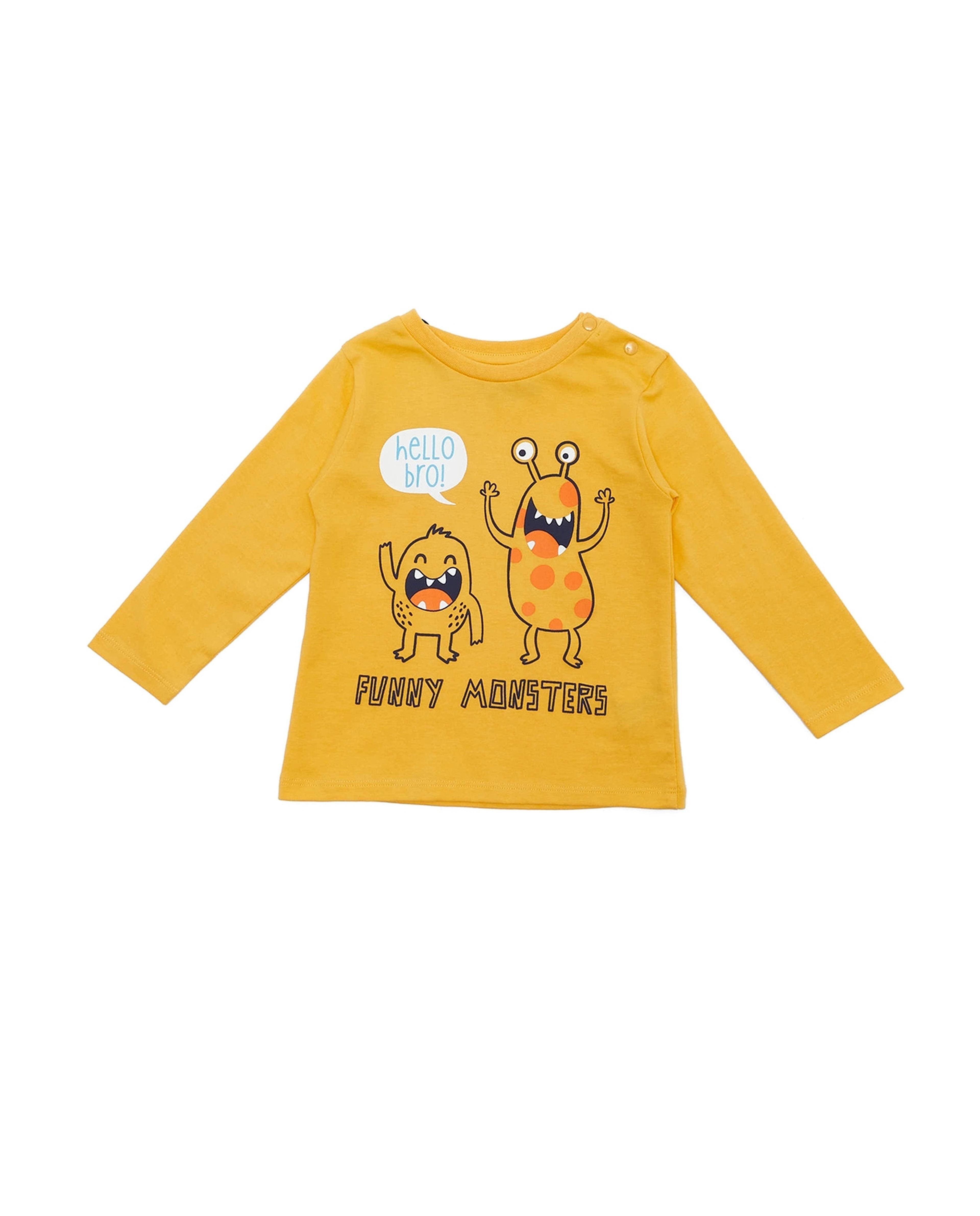 تيشيرت بأكمام طويلة وطبعة