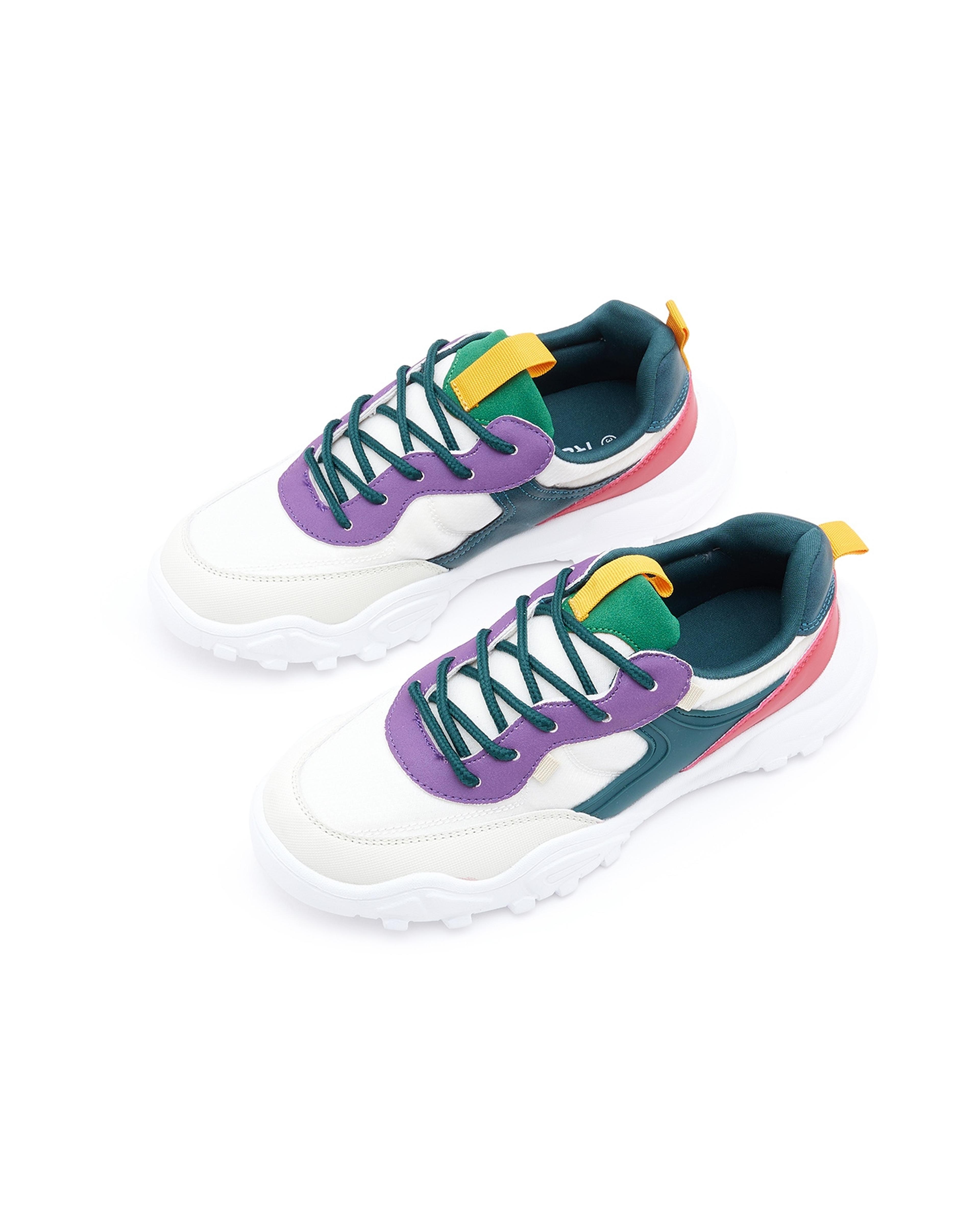 Color Block Lace Up Sneakers