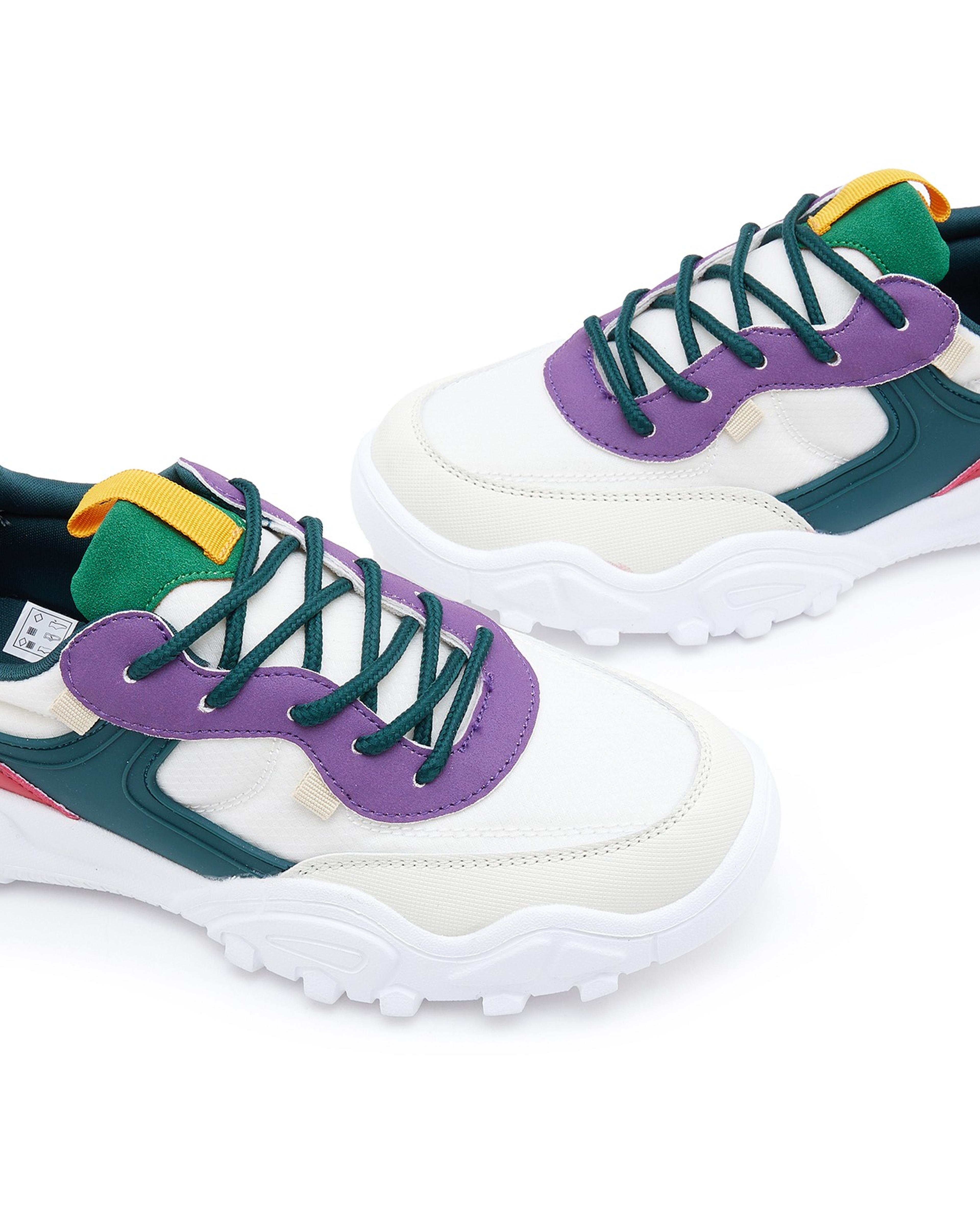Color Block Lace Up Sneakers
