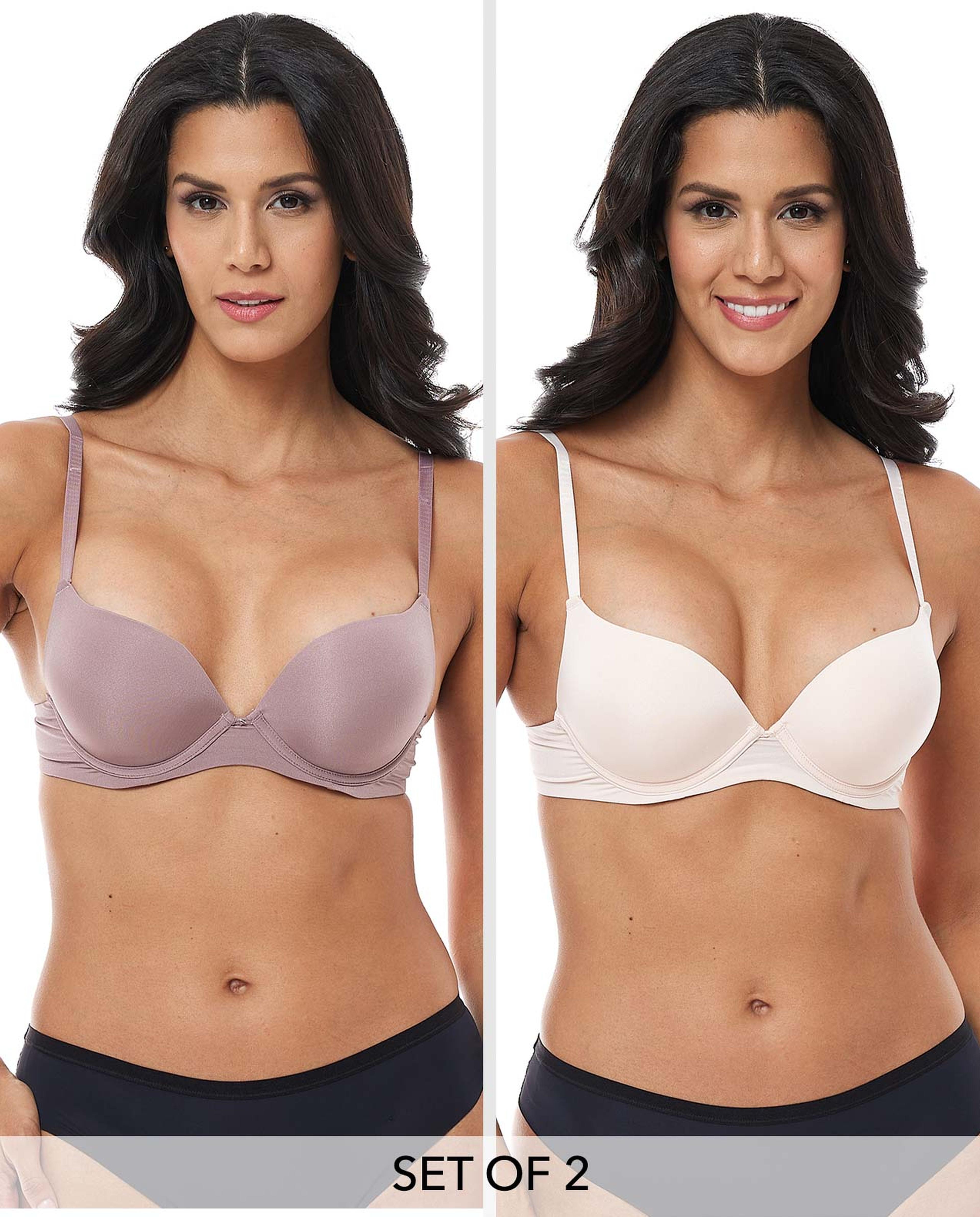 حمالات صدر مدعمة بسلك داخلي - قطعتين