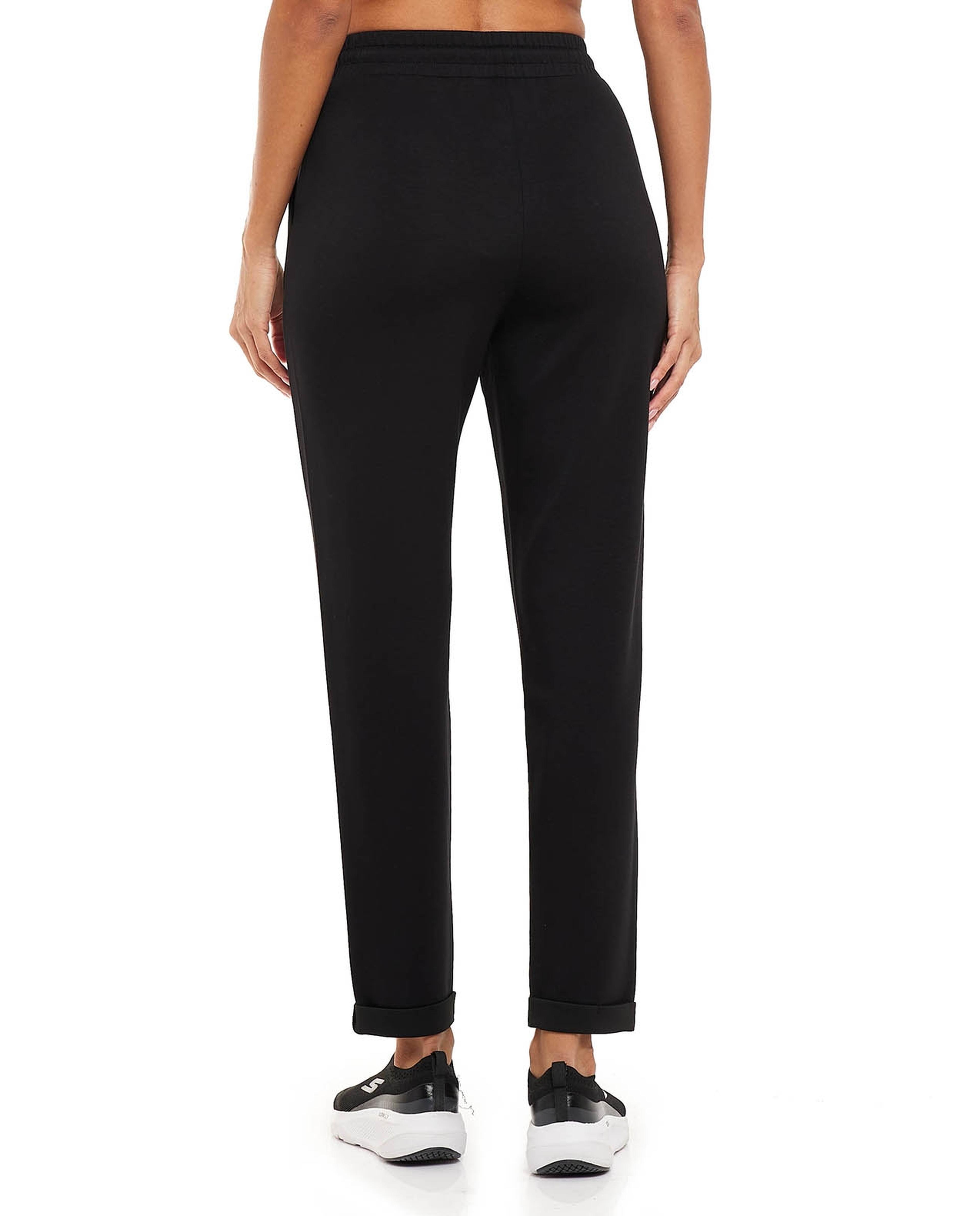 بنطال رياضي بخصر برباط سادة