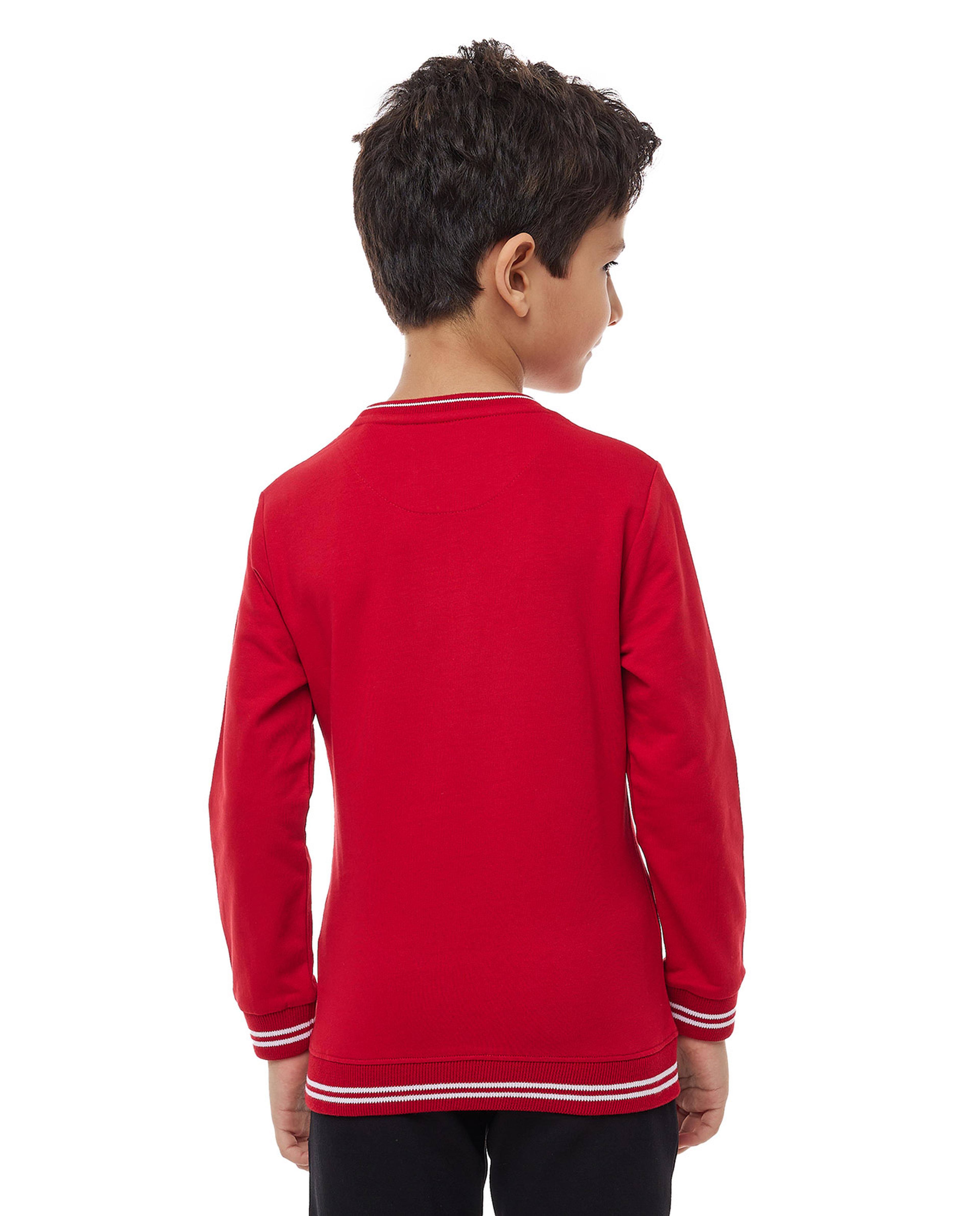 سويتشيرت بياقة دائرية بأكمام طويلة