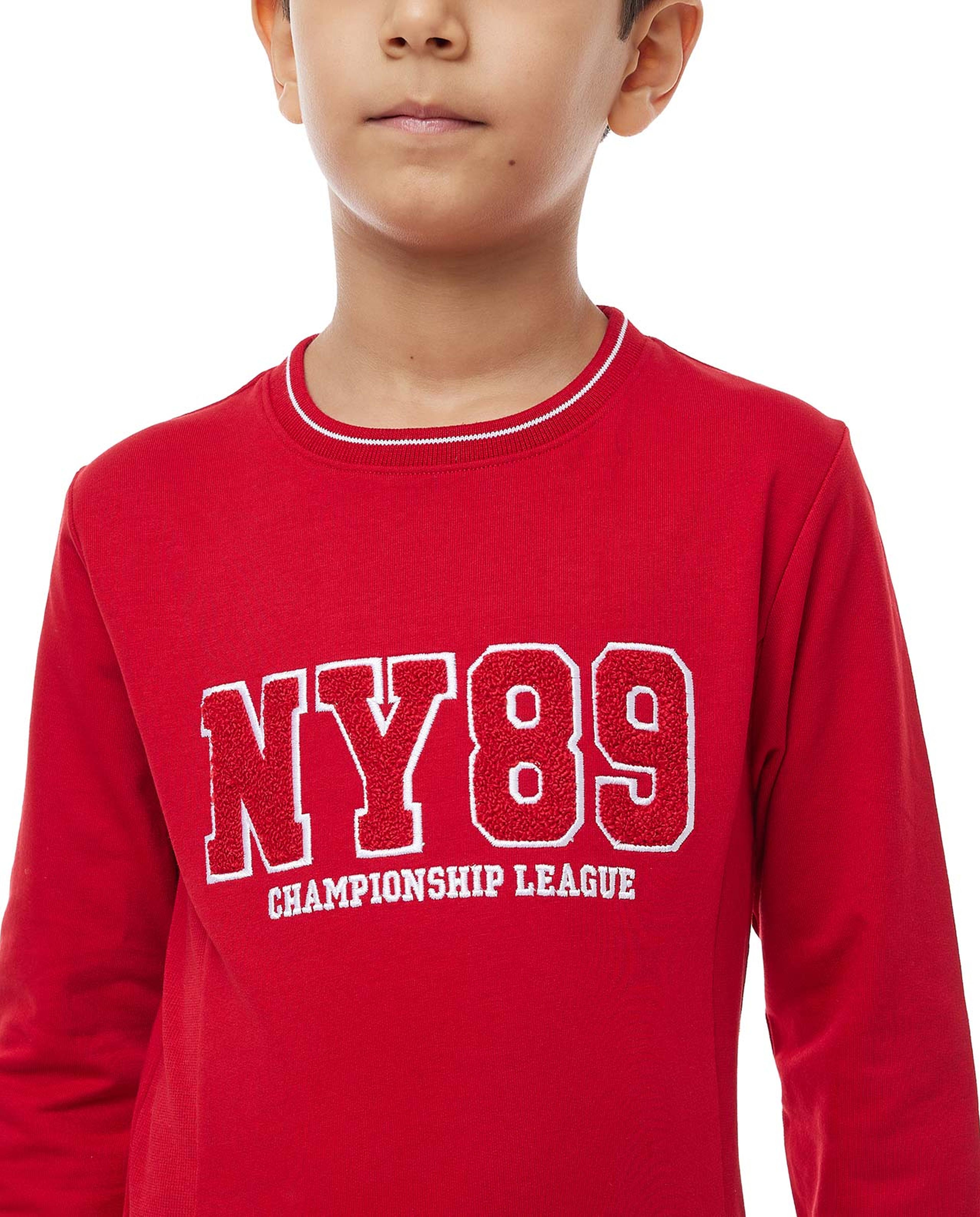 سويتشيرت بياقة دائرية بأكمام طويلة