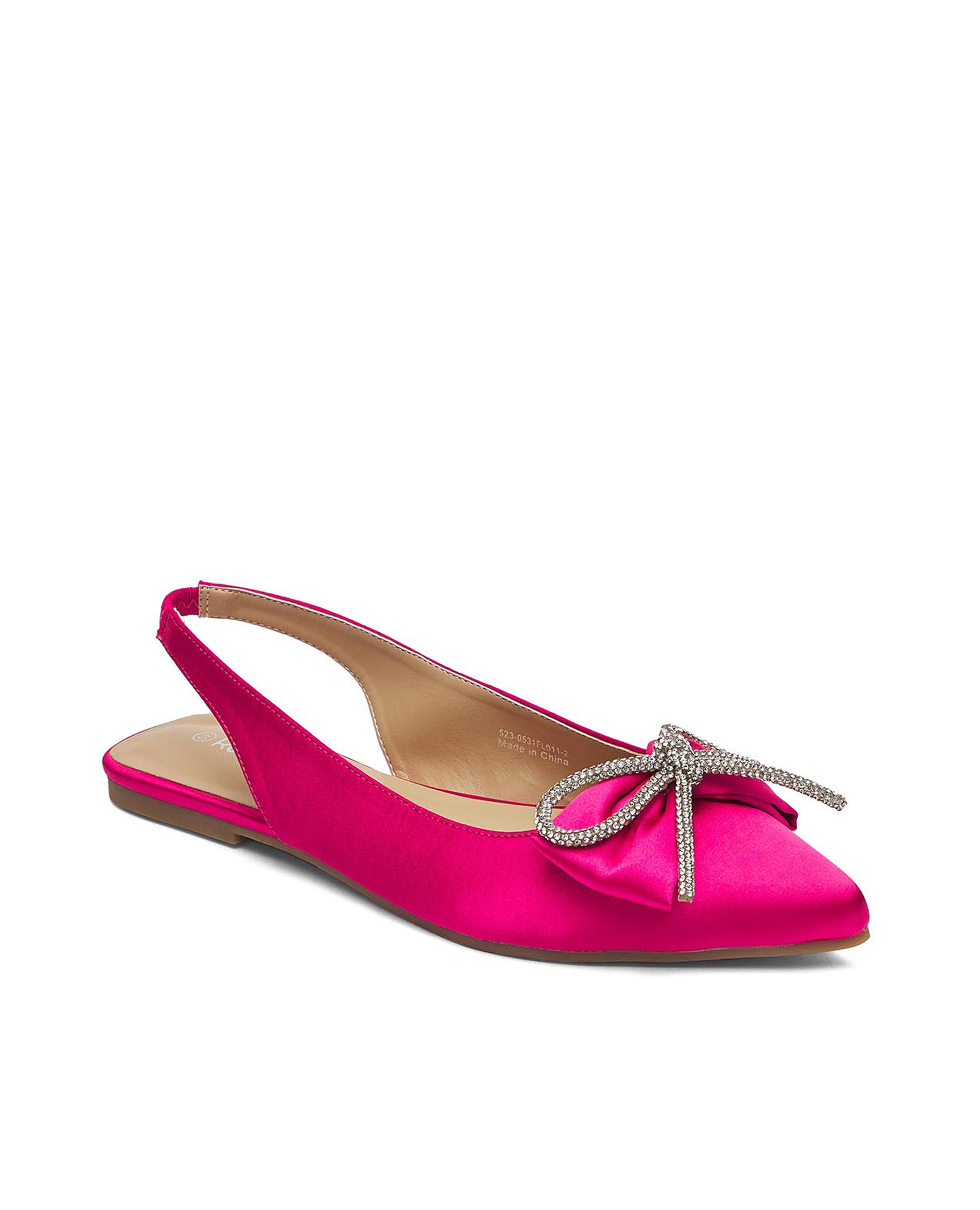 Bow Detail Slingback Flats