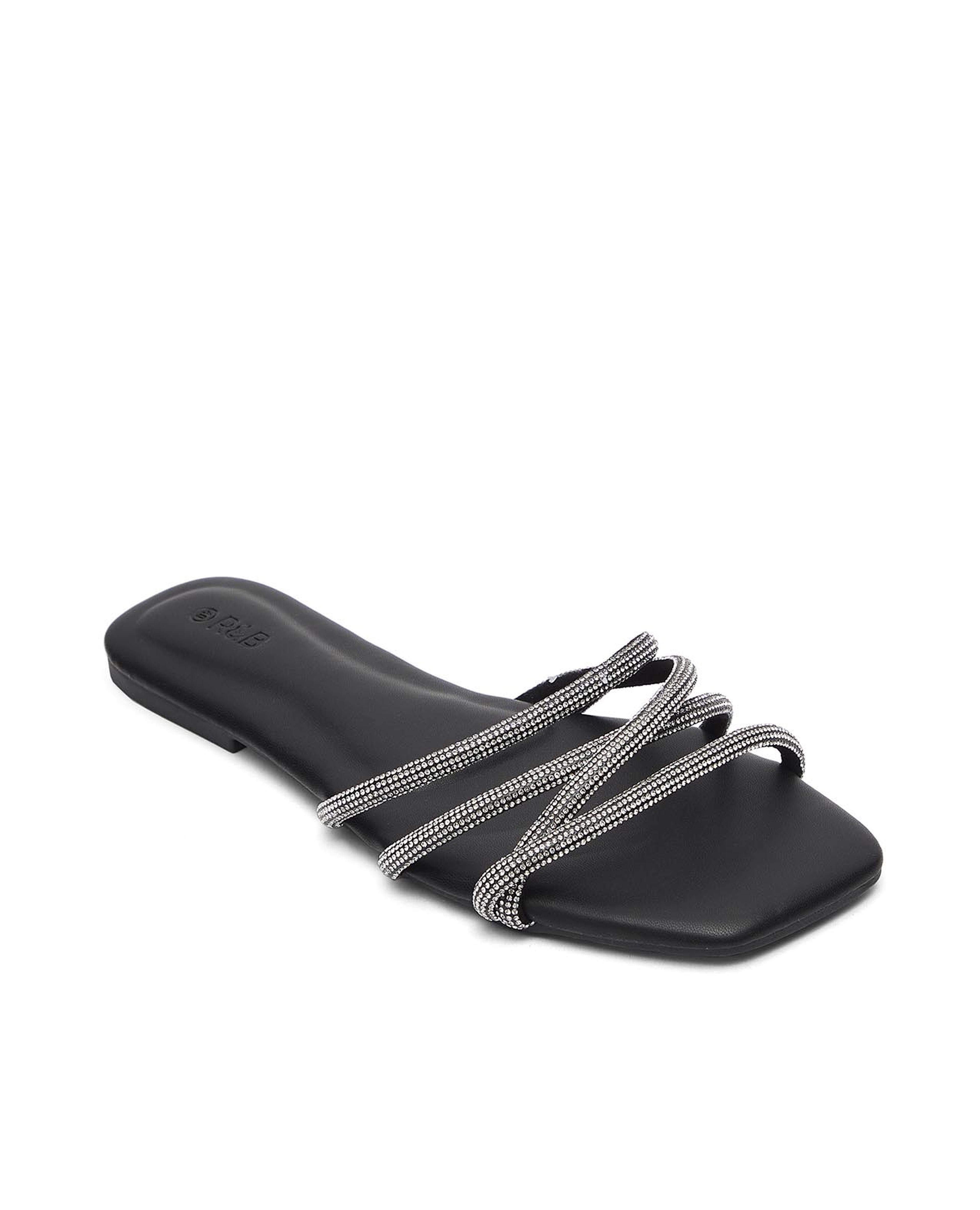 Embellished Flat Sandals