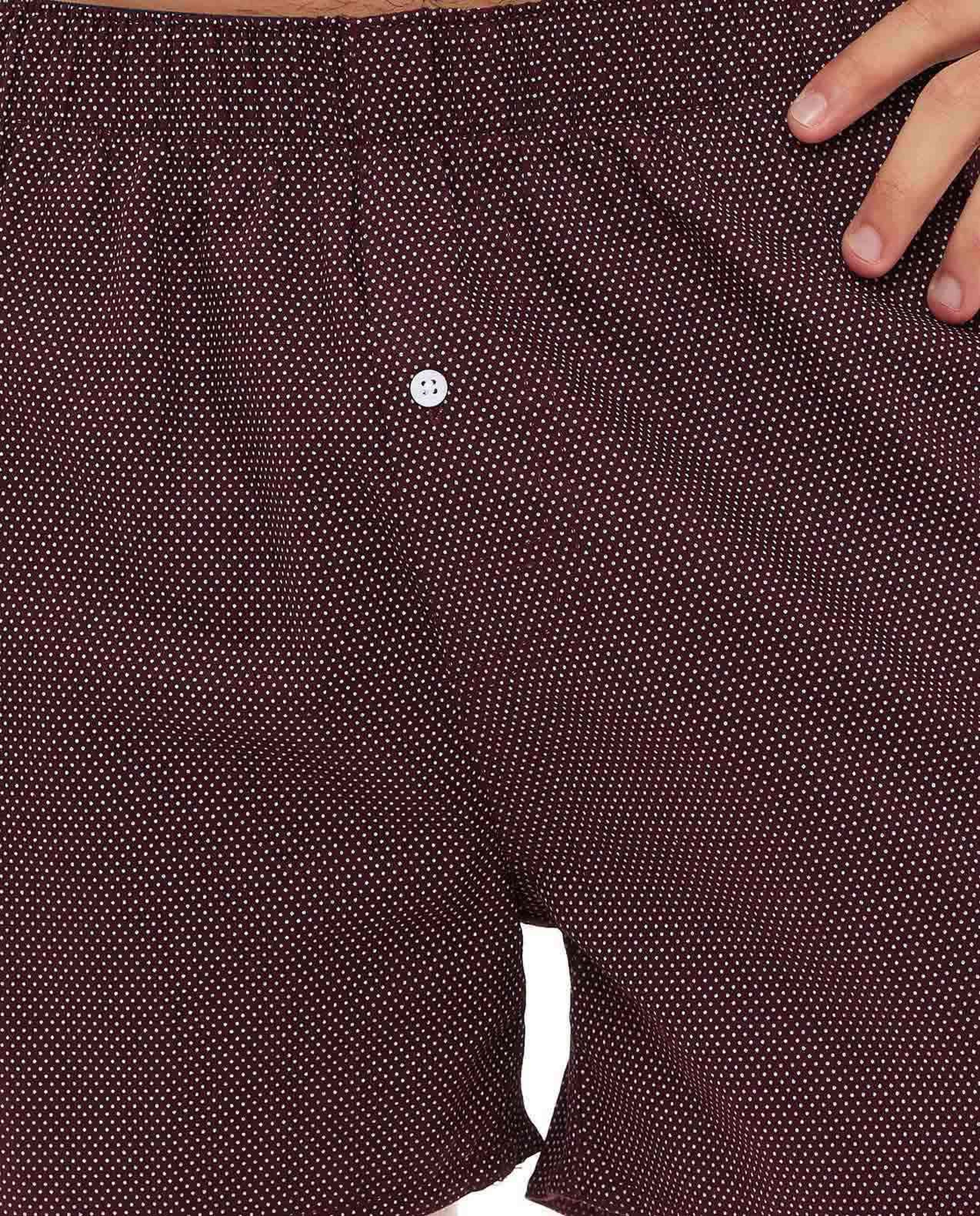 شورت بوكسر بطبعة وخصر مطاطي