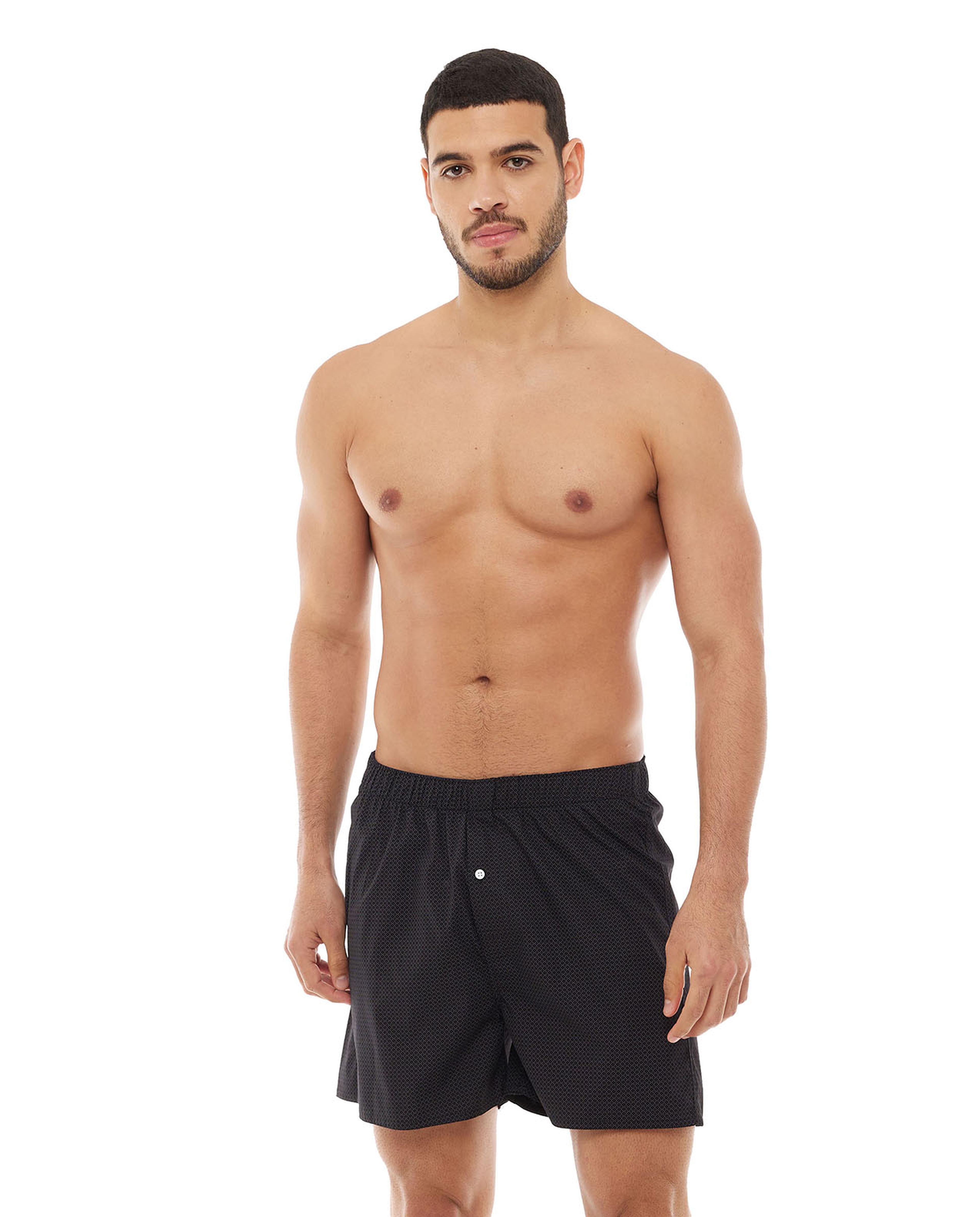 شورت بوكسر بطبعة وخصر مطاطي