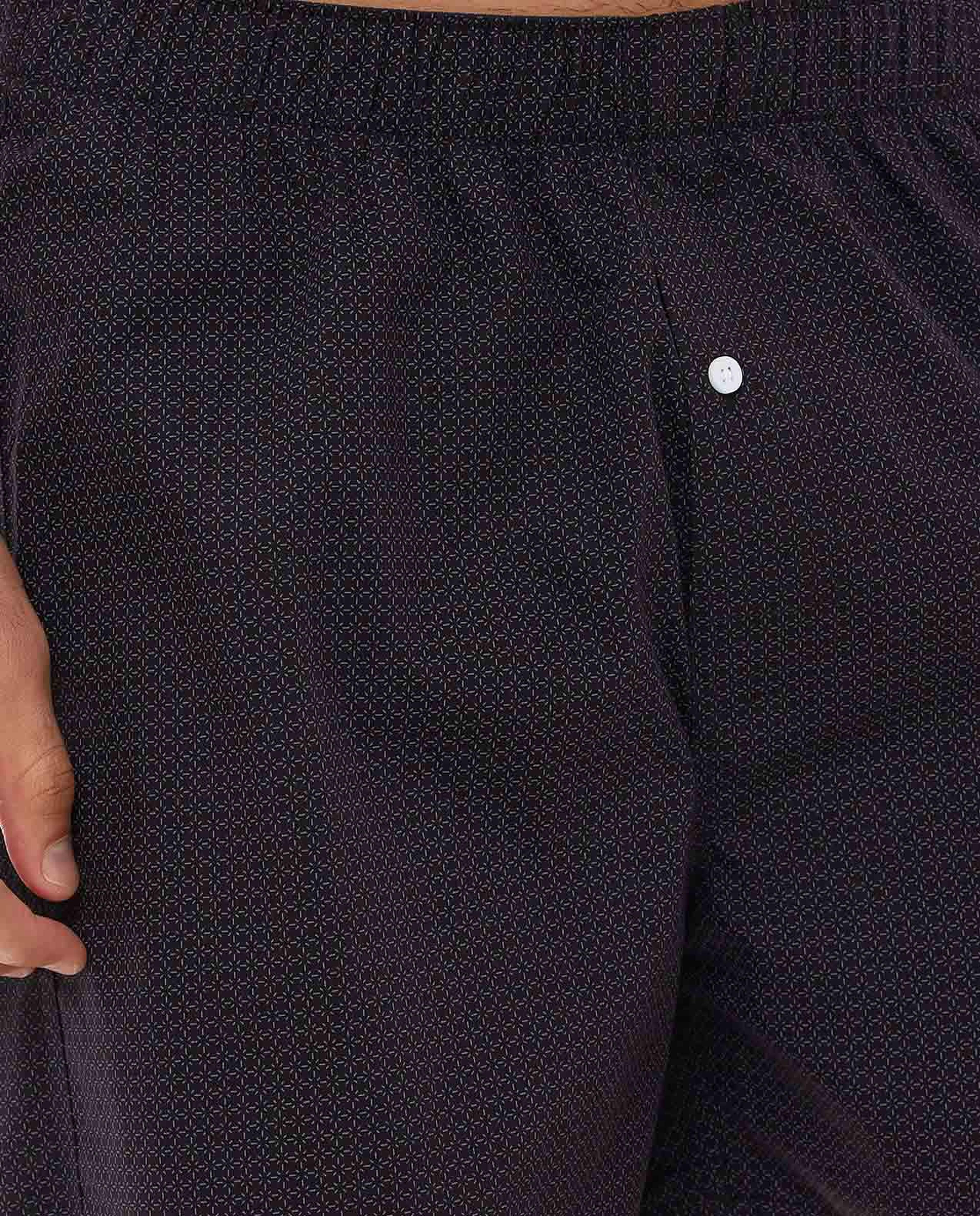 شورت بوكسر بطبعة وخصر مطاطي