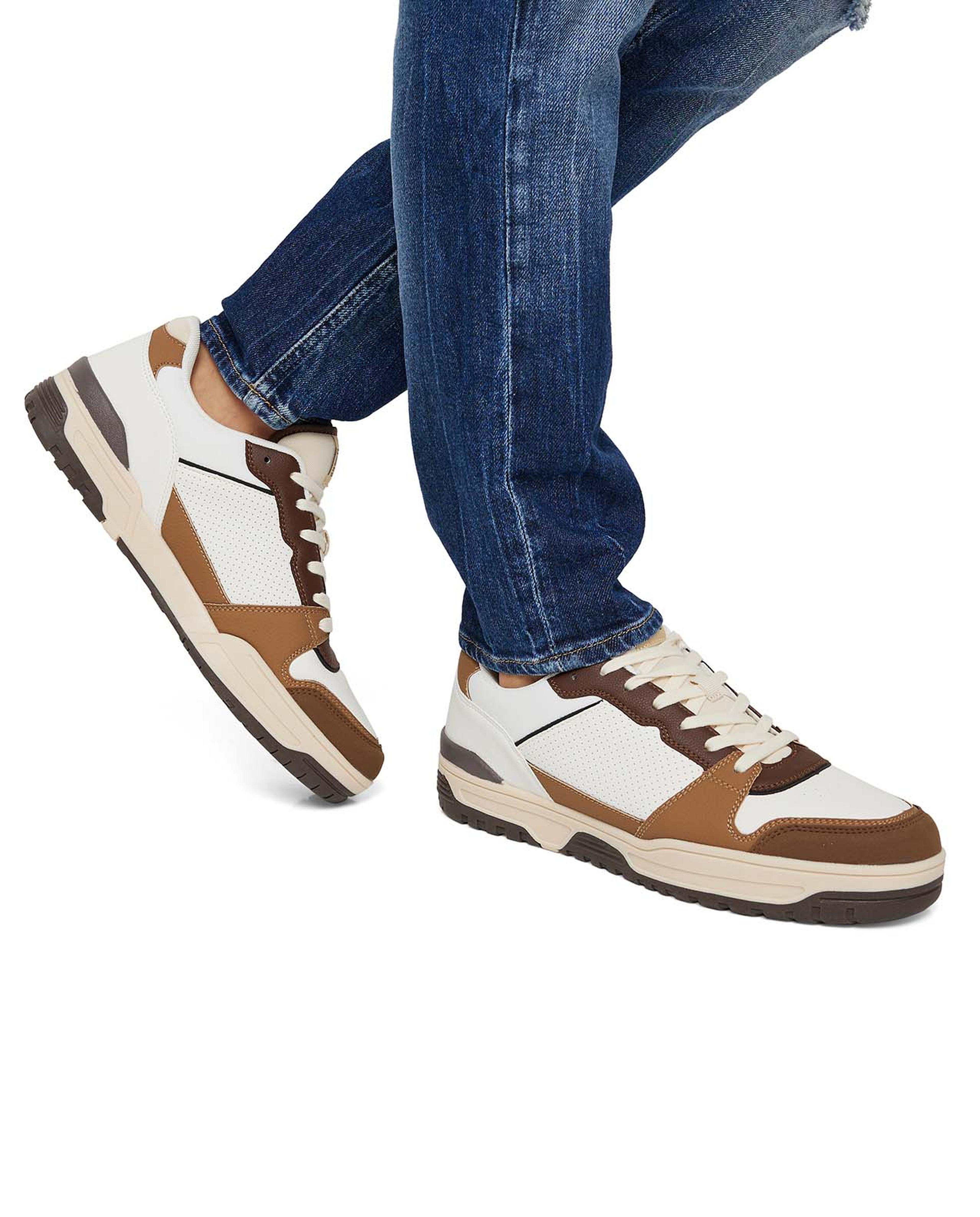 Color Block Low Top Sneakers