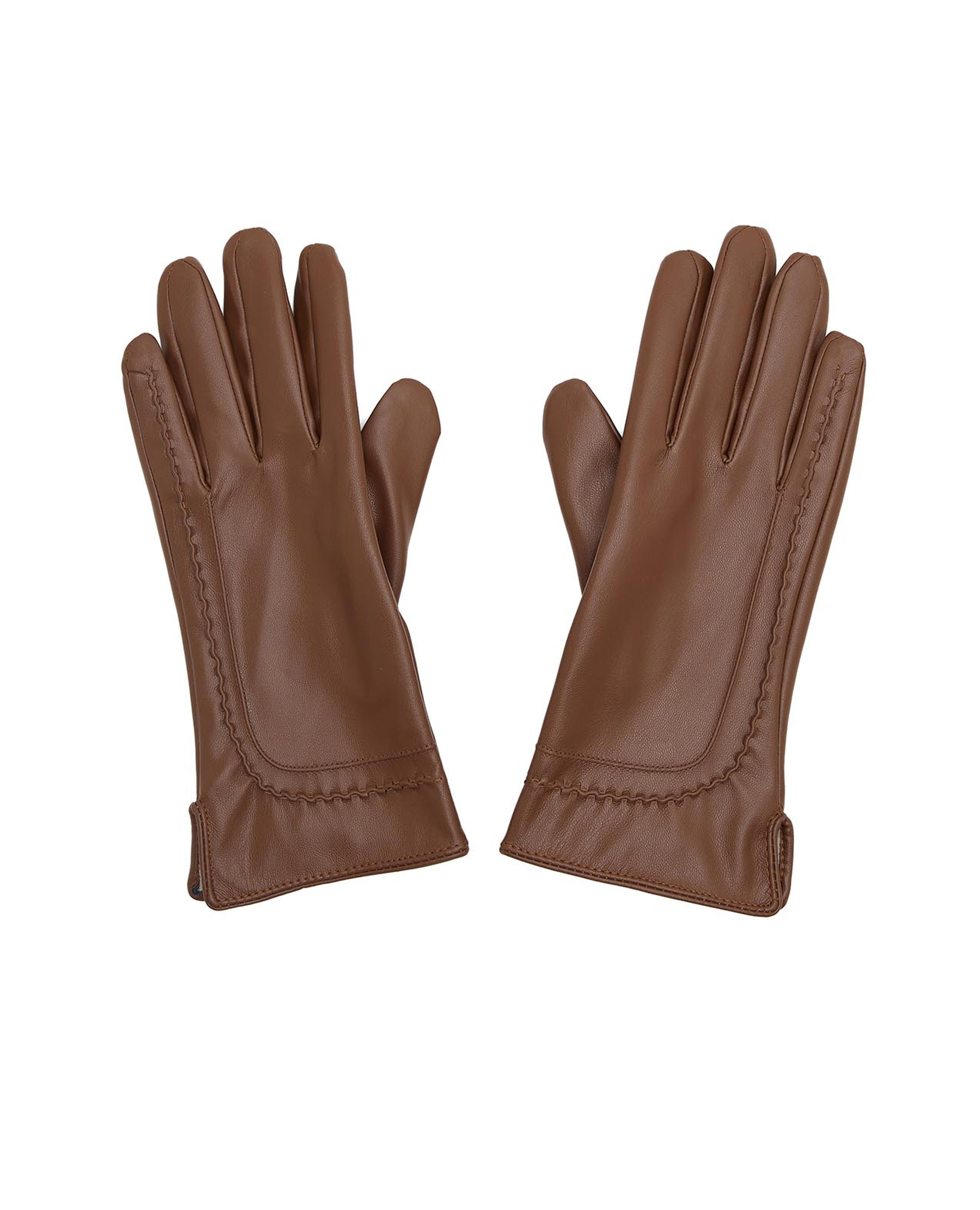 Faux Leather Gloves