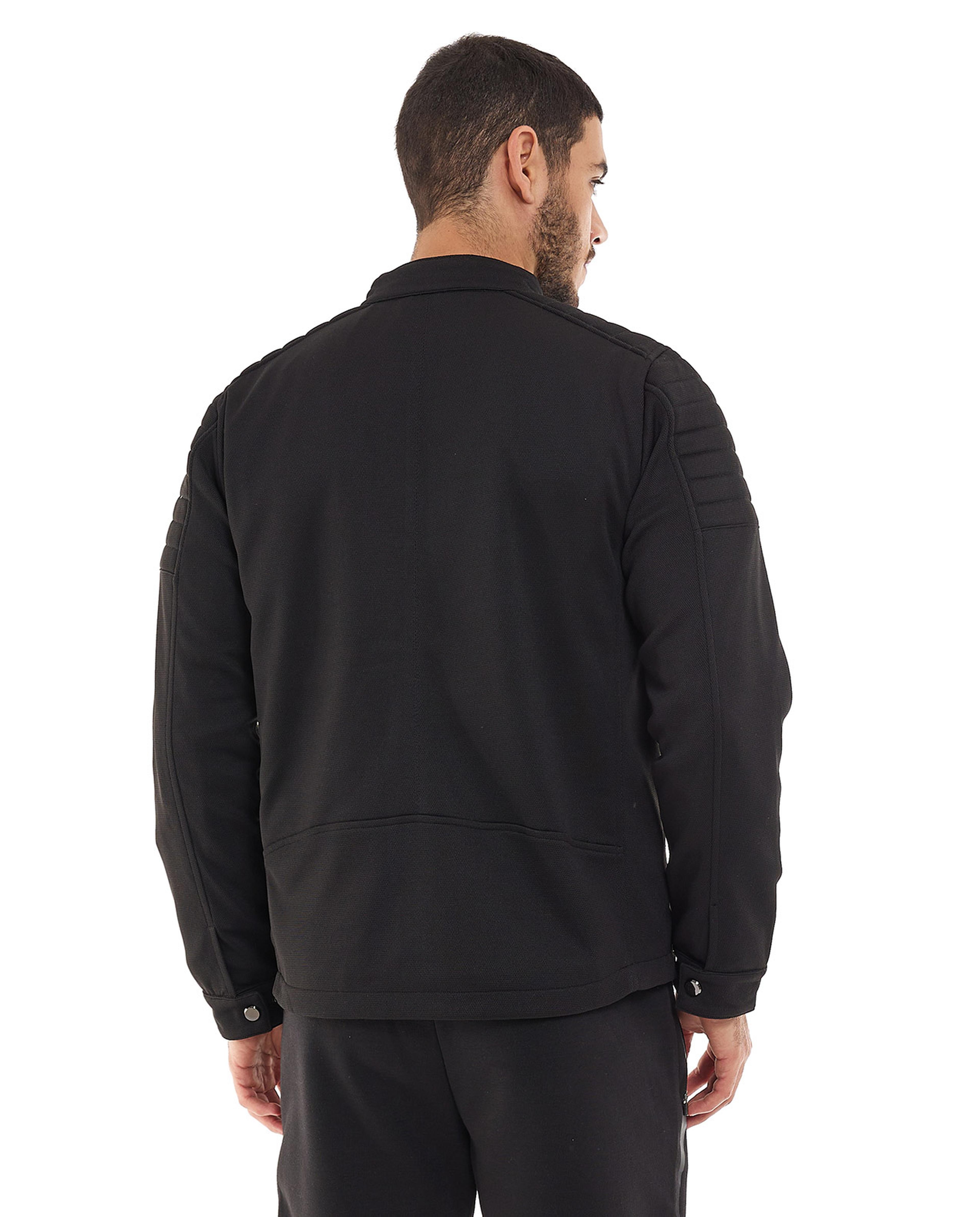 Solid Jacket with Zipper Closure