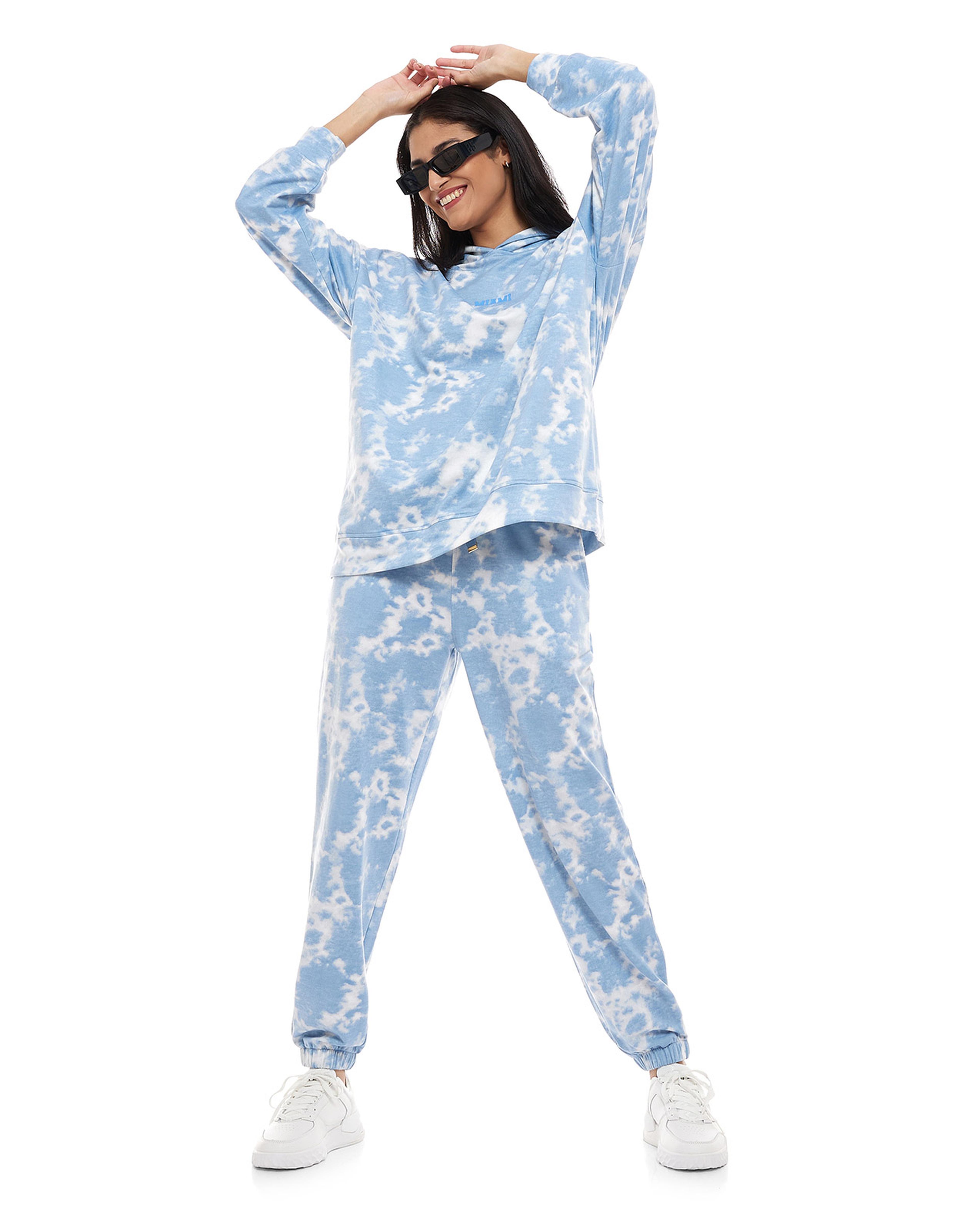 Printed Hoodie with Long Sleeves