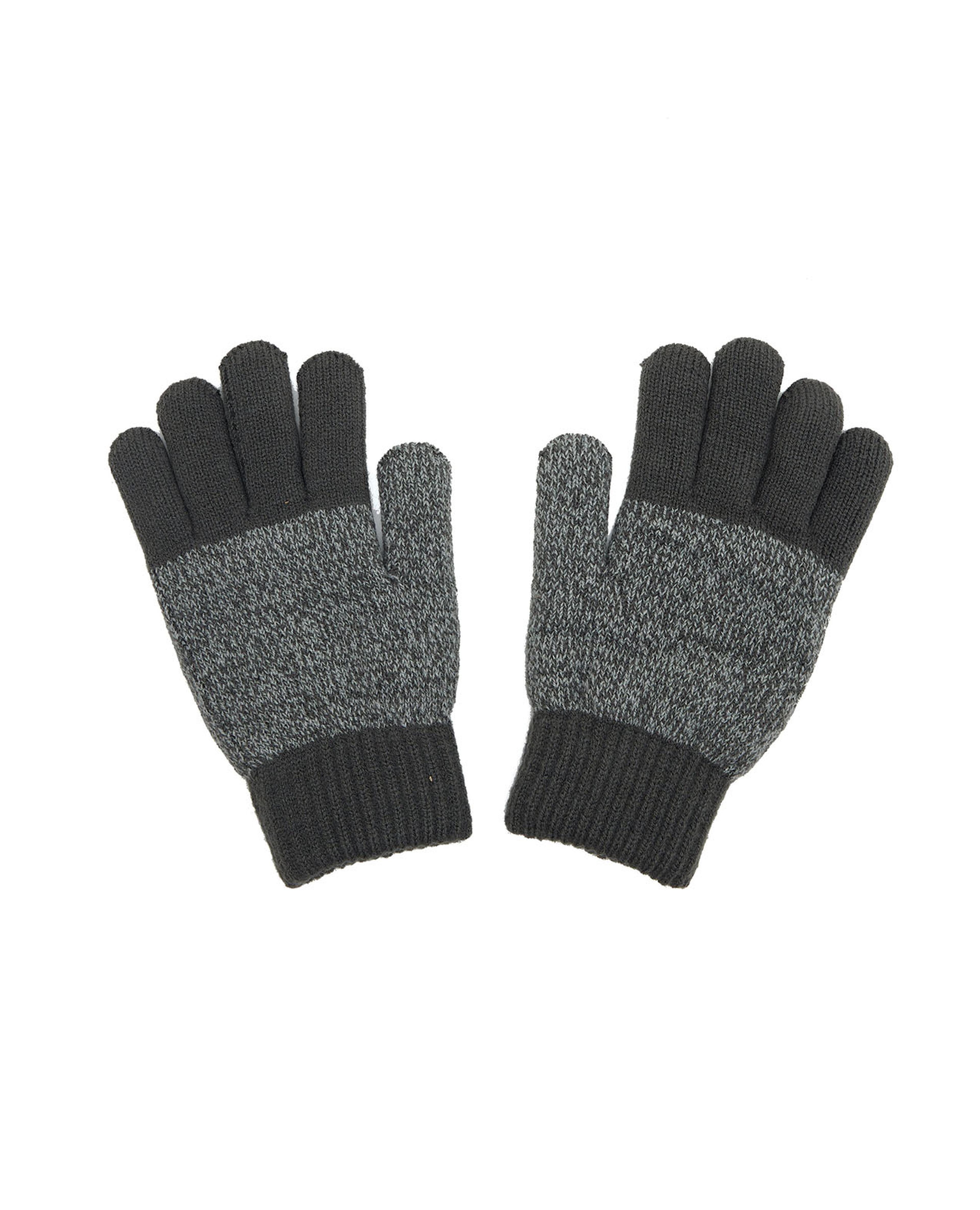 Color Block Knit Gloves
