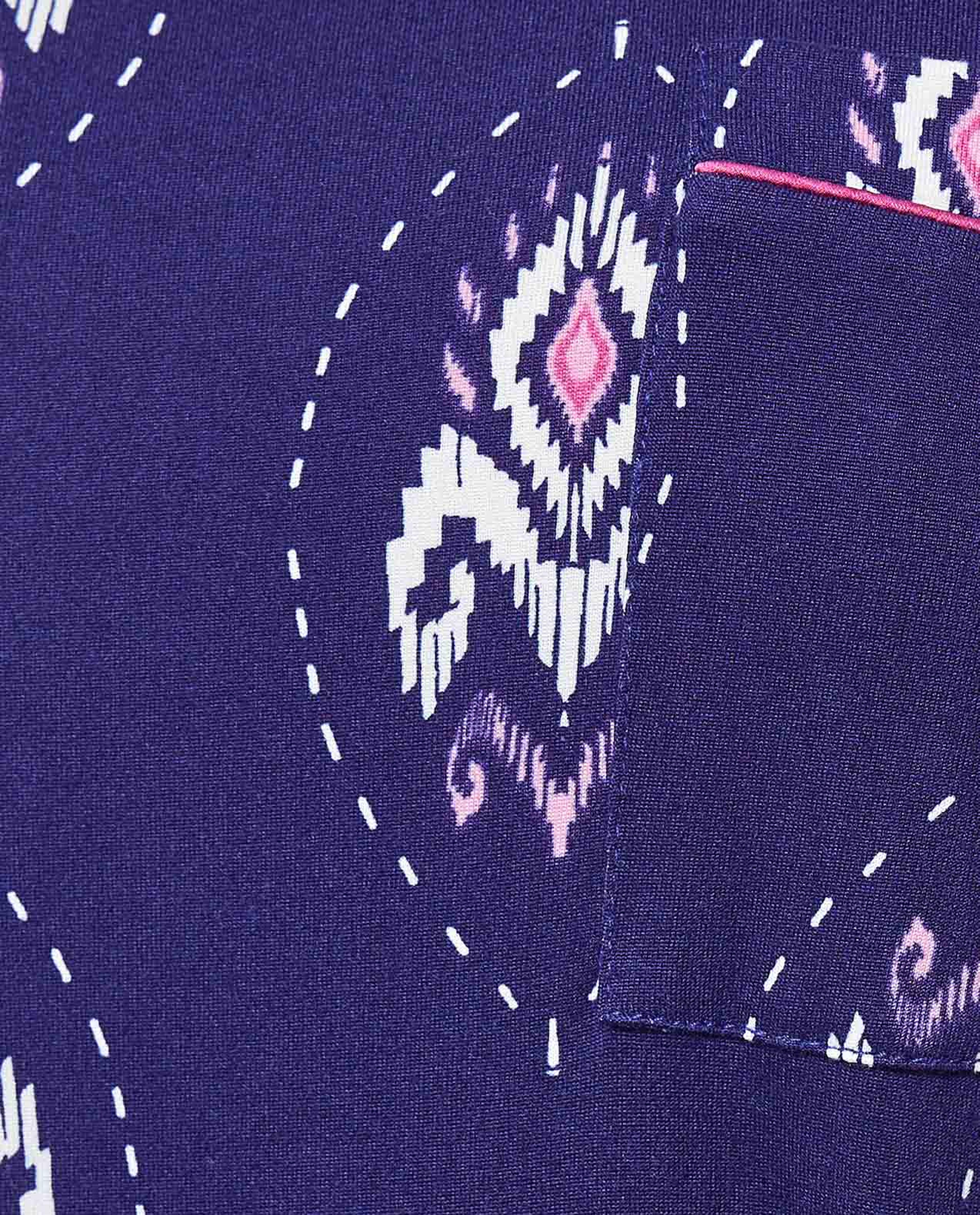 فستان نوم منقوش باكمام 3/4